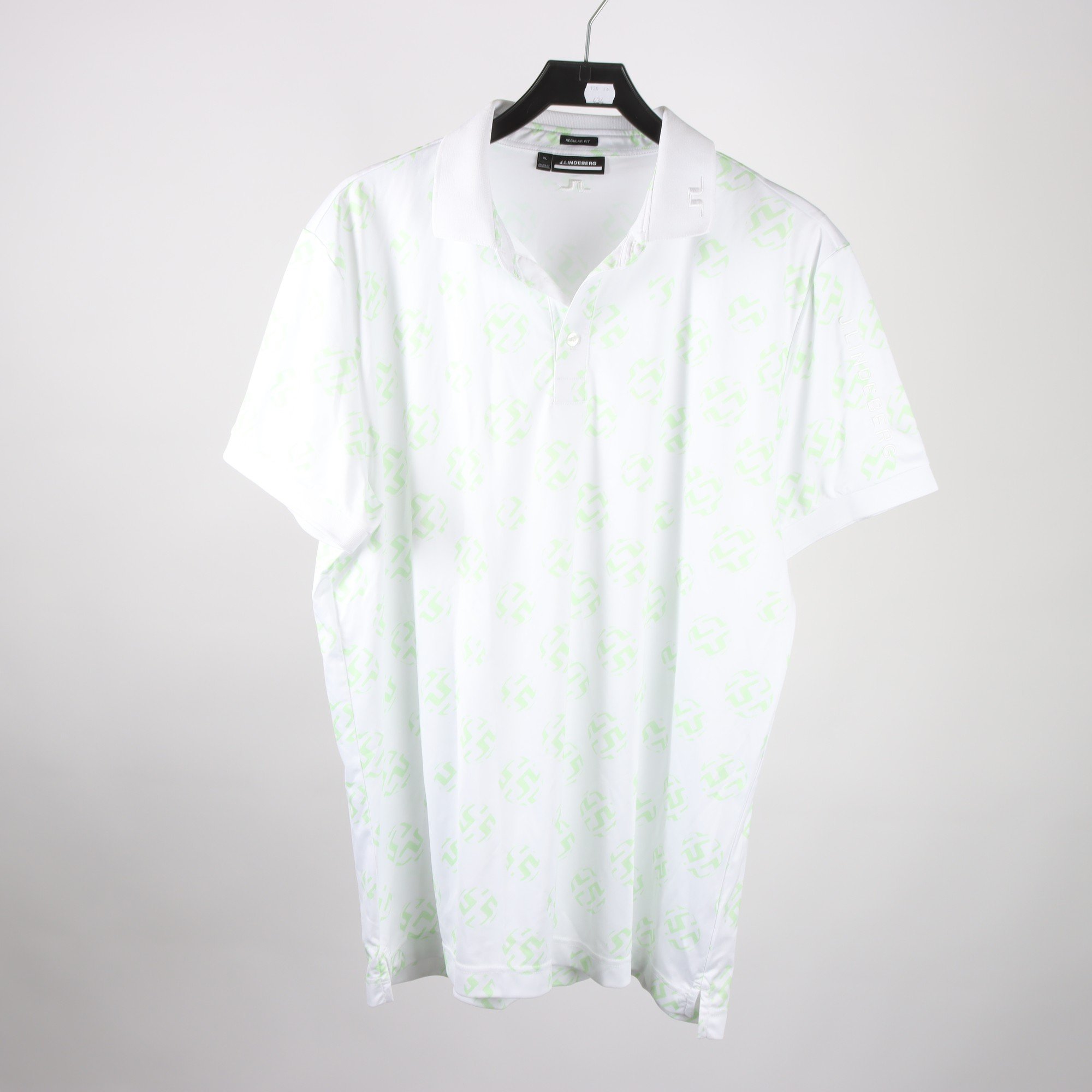 Tröja, J.Lindeberg, vit, grön, stl. XL.
