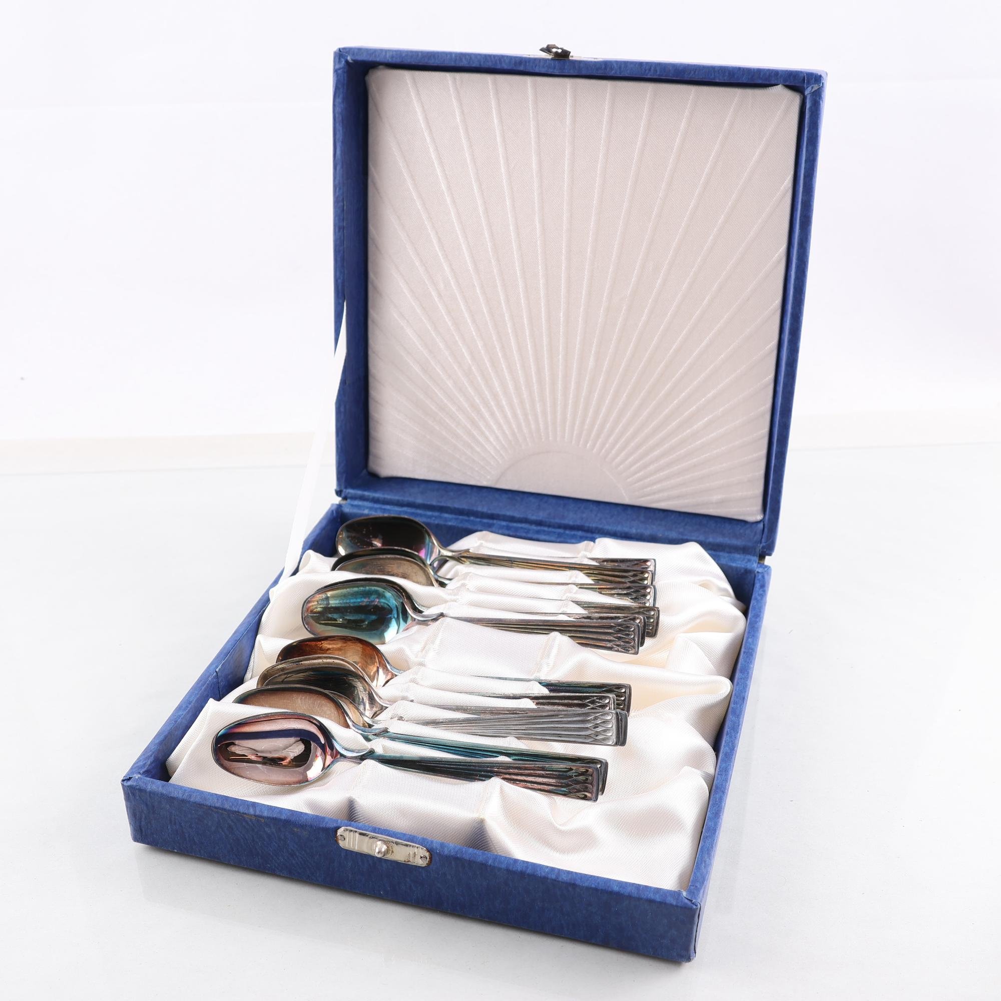 Kaffeskedar, silver, 830, Th. Marthinsen, Norge, 12 st