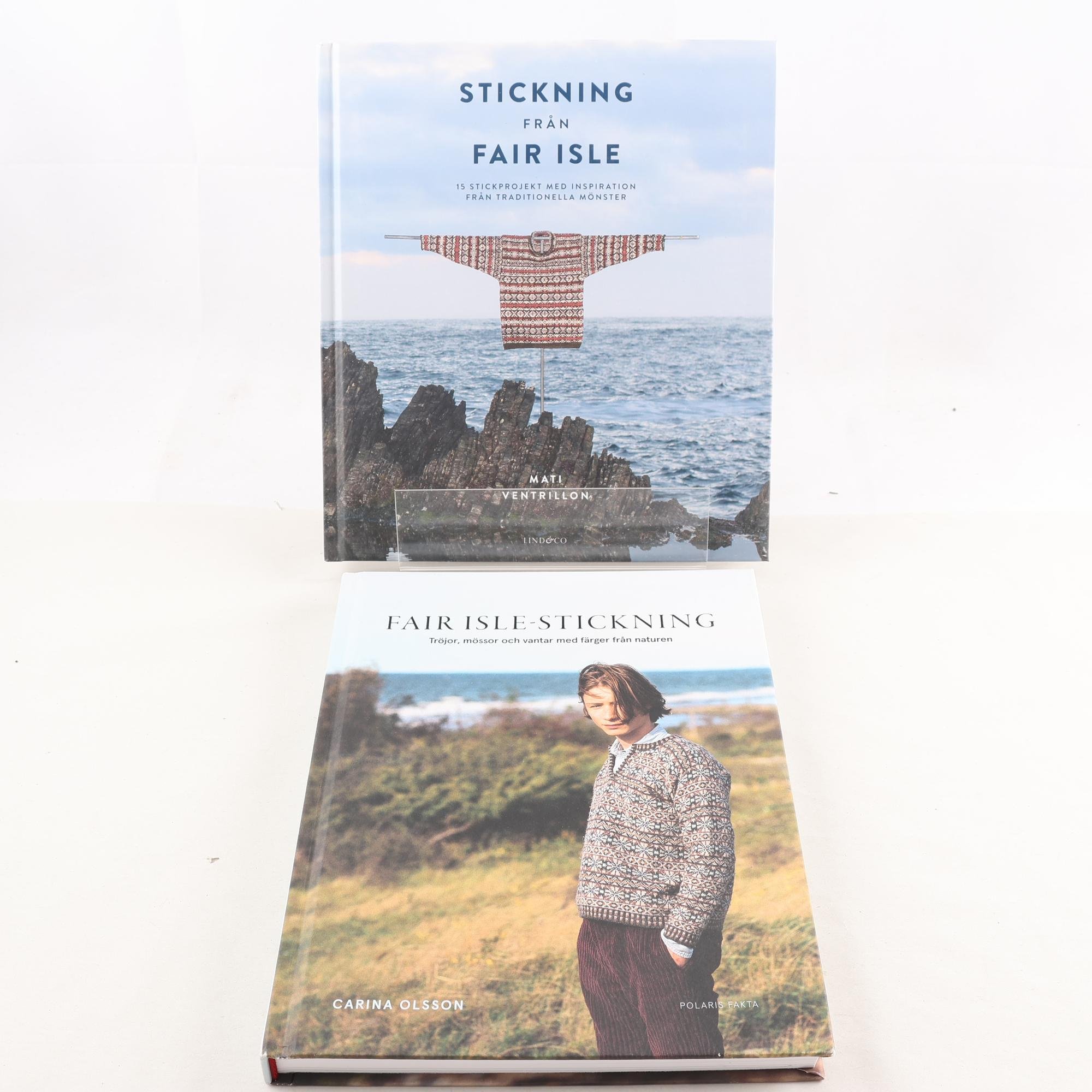 Fair Isle-stickning, bokpaket med 2 volymer