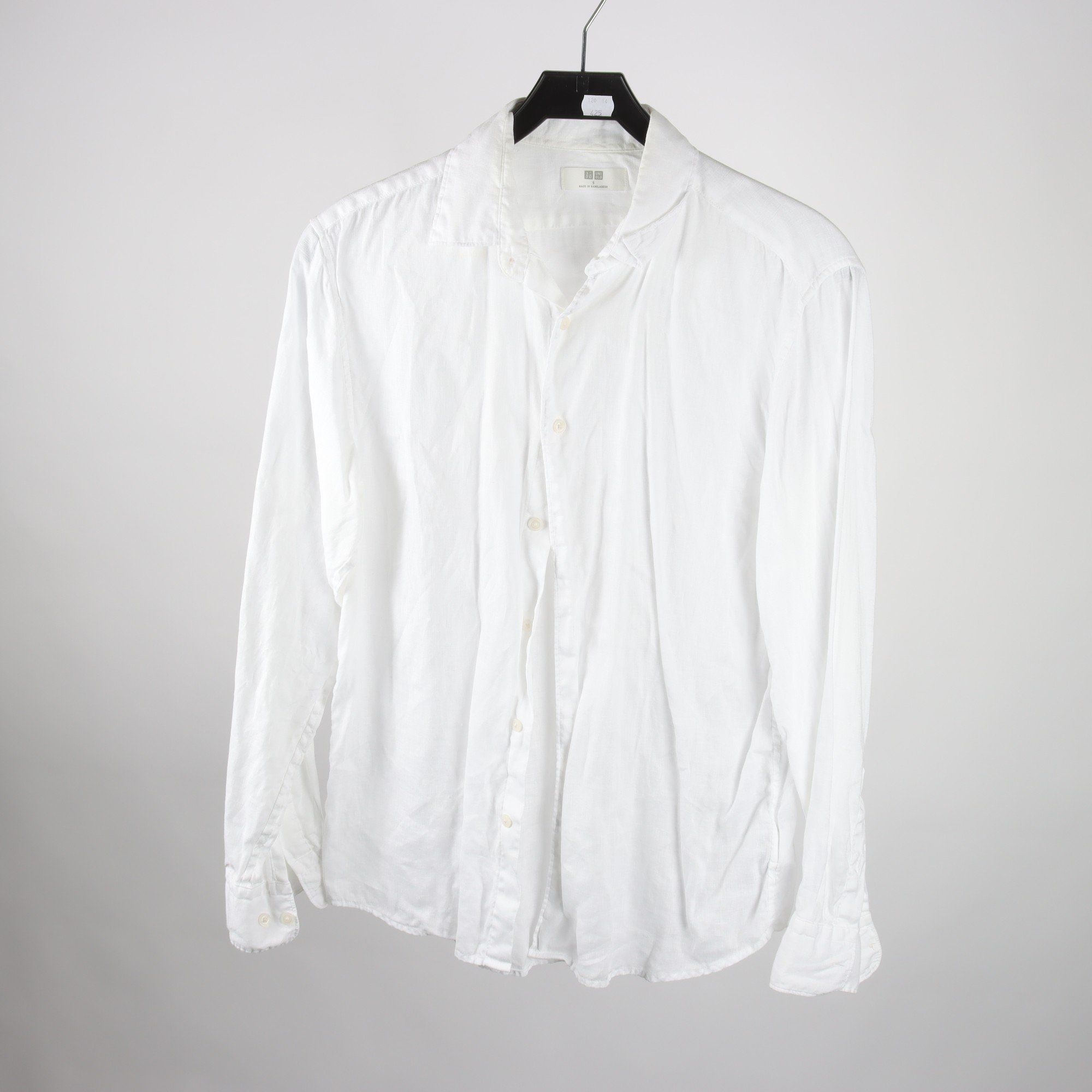 Skjorta, Uniqlo, vit, 100% lin, stl. S.