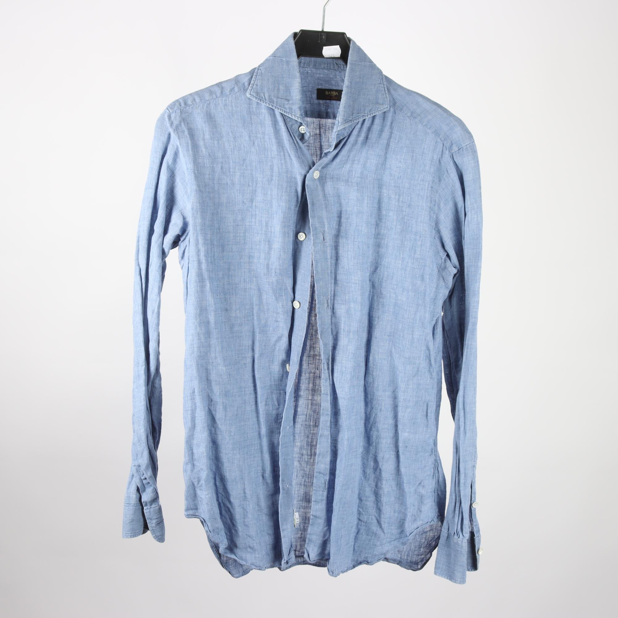 Skjorta, Barba, Culto, blå, 100% lin, stl. 38.