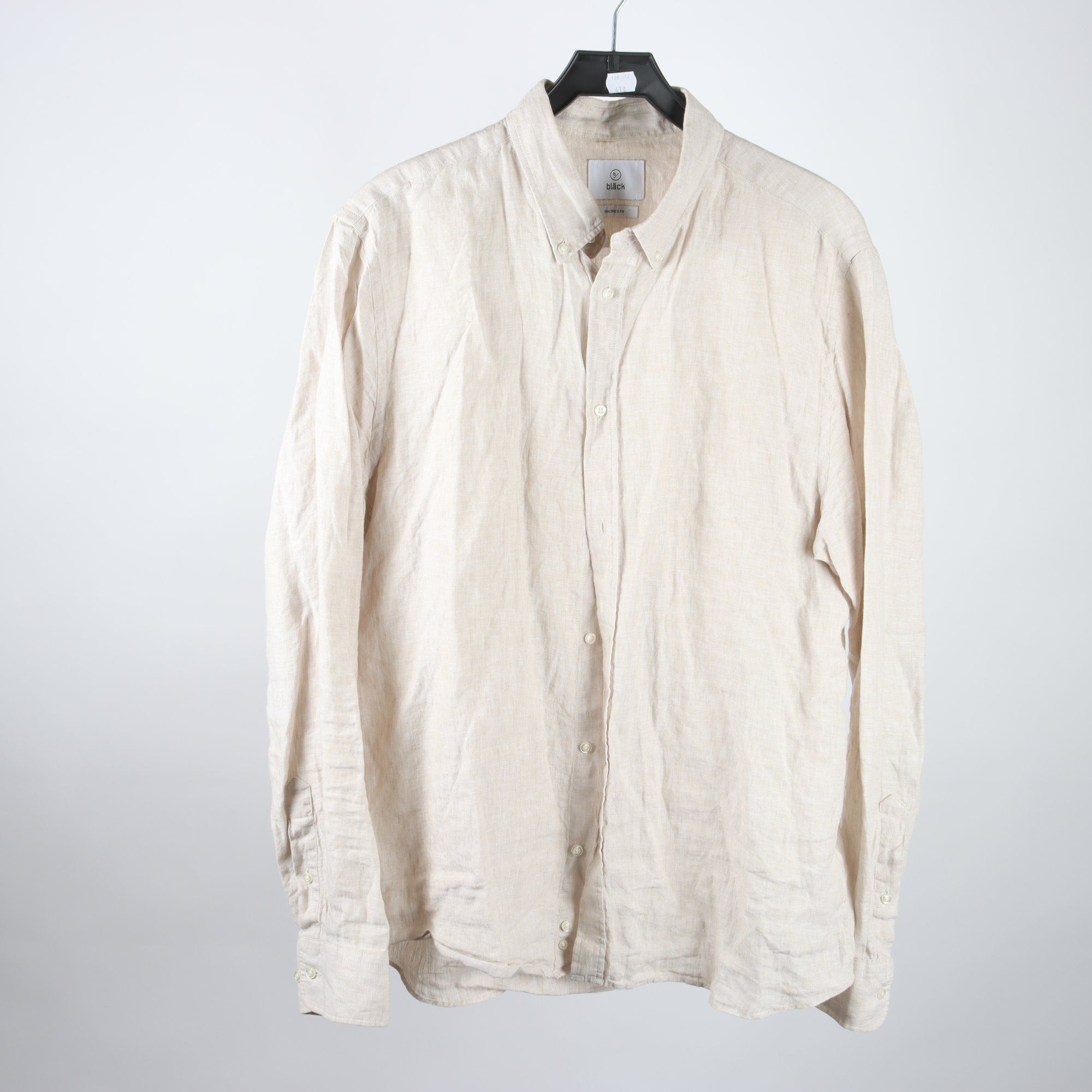 Skjorta, Bläck, beige, 100% lin, stl. XL.