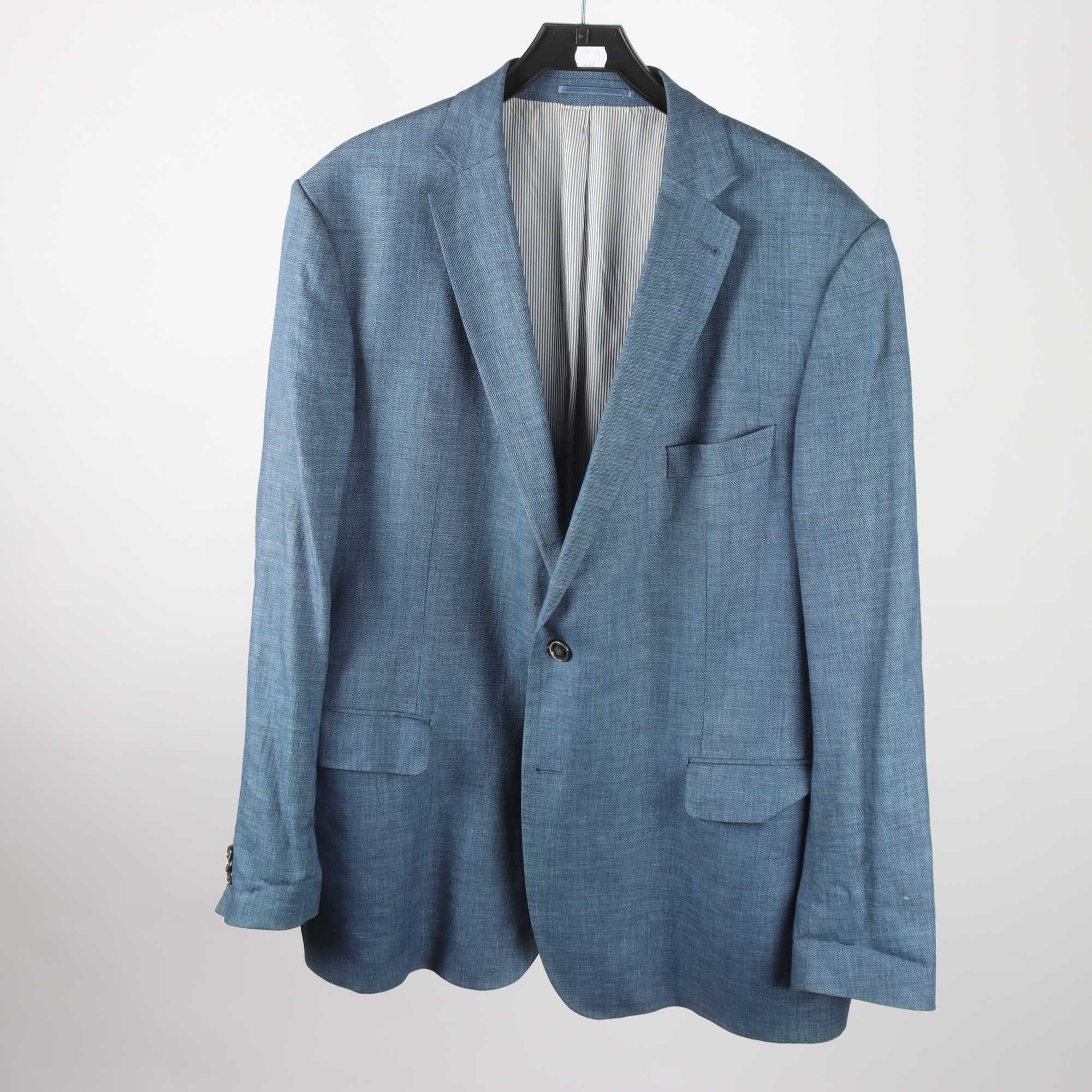 Kavaj, Elson, blå, ull, lin, stl. D116.