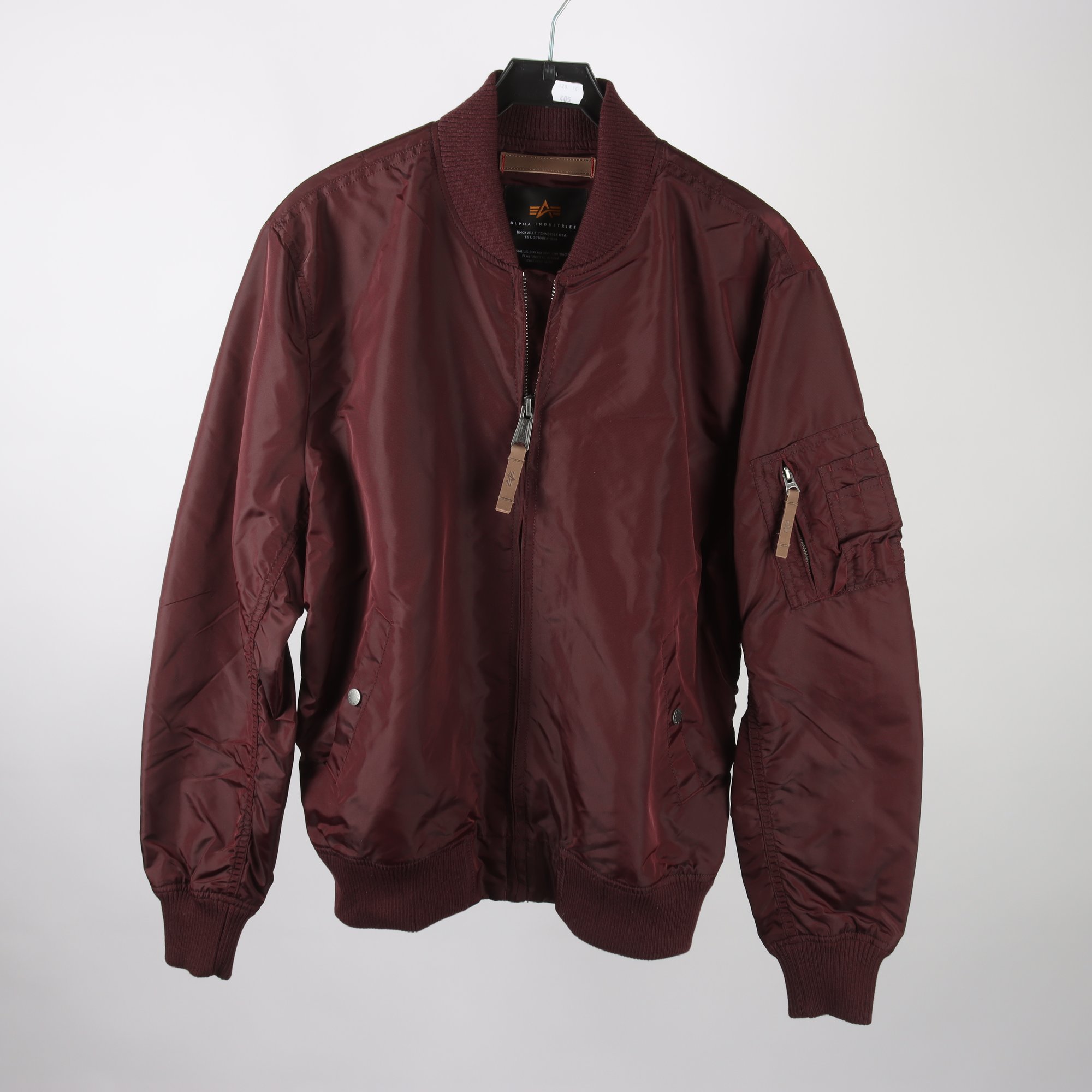 Sommarjacka, Alpha Industri, vinröd, stl. L.