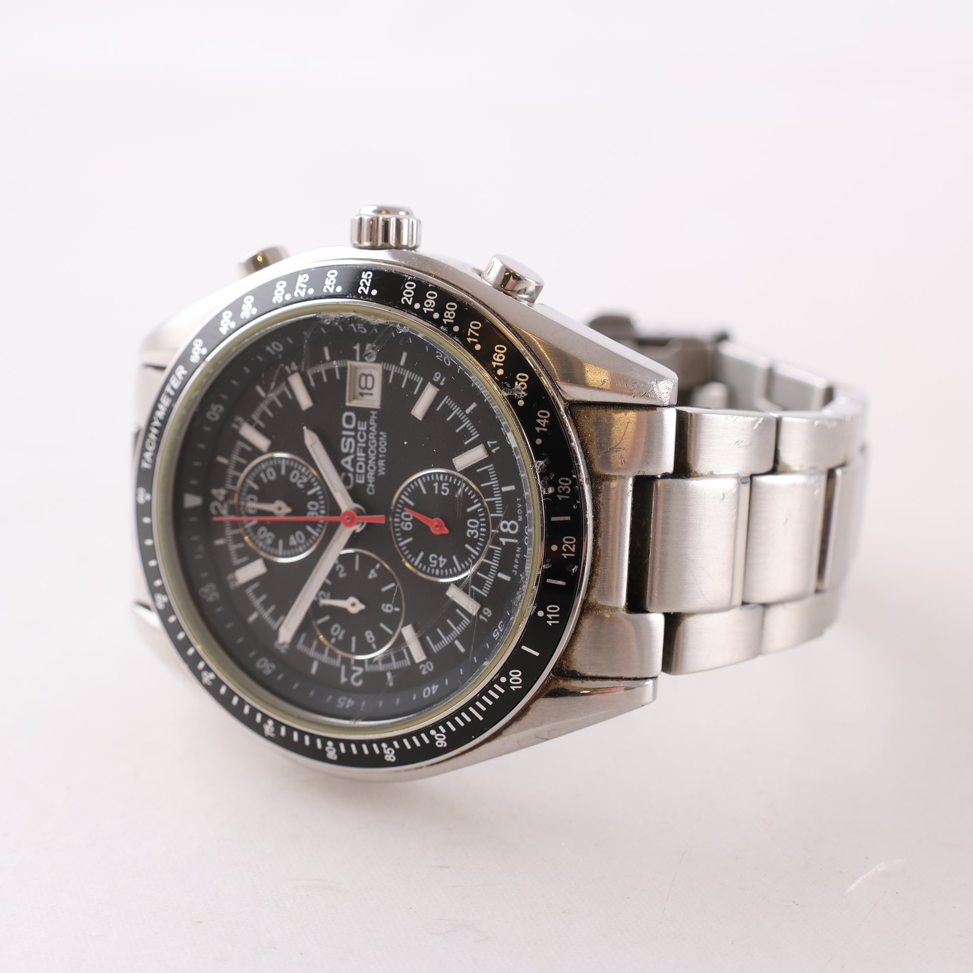 Armbandsur, stål, Casio Edifice, kronograf, quartz