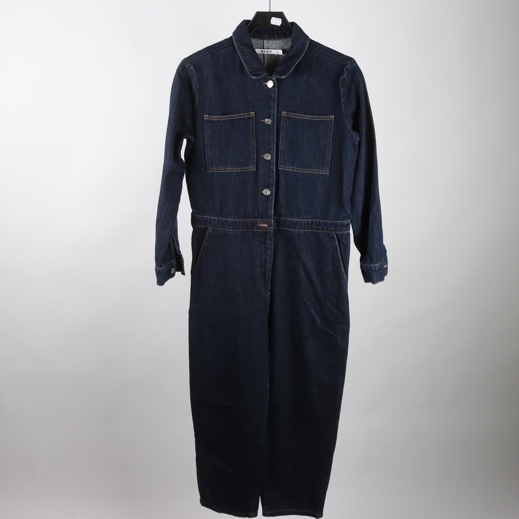 Byxdress, NA-KD, denim, blå, stl. 40