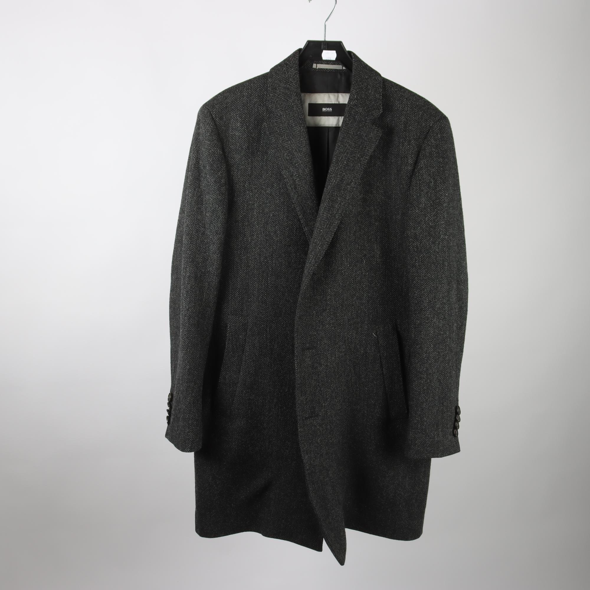 Rock, Hugo Boss, gråspräcklig, 100% ull, stl. 48.