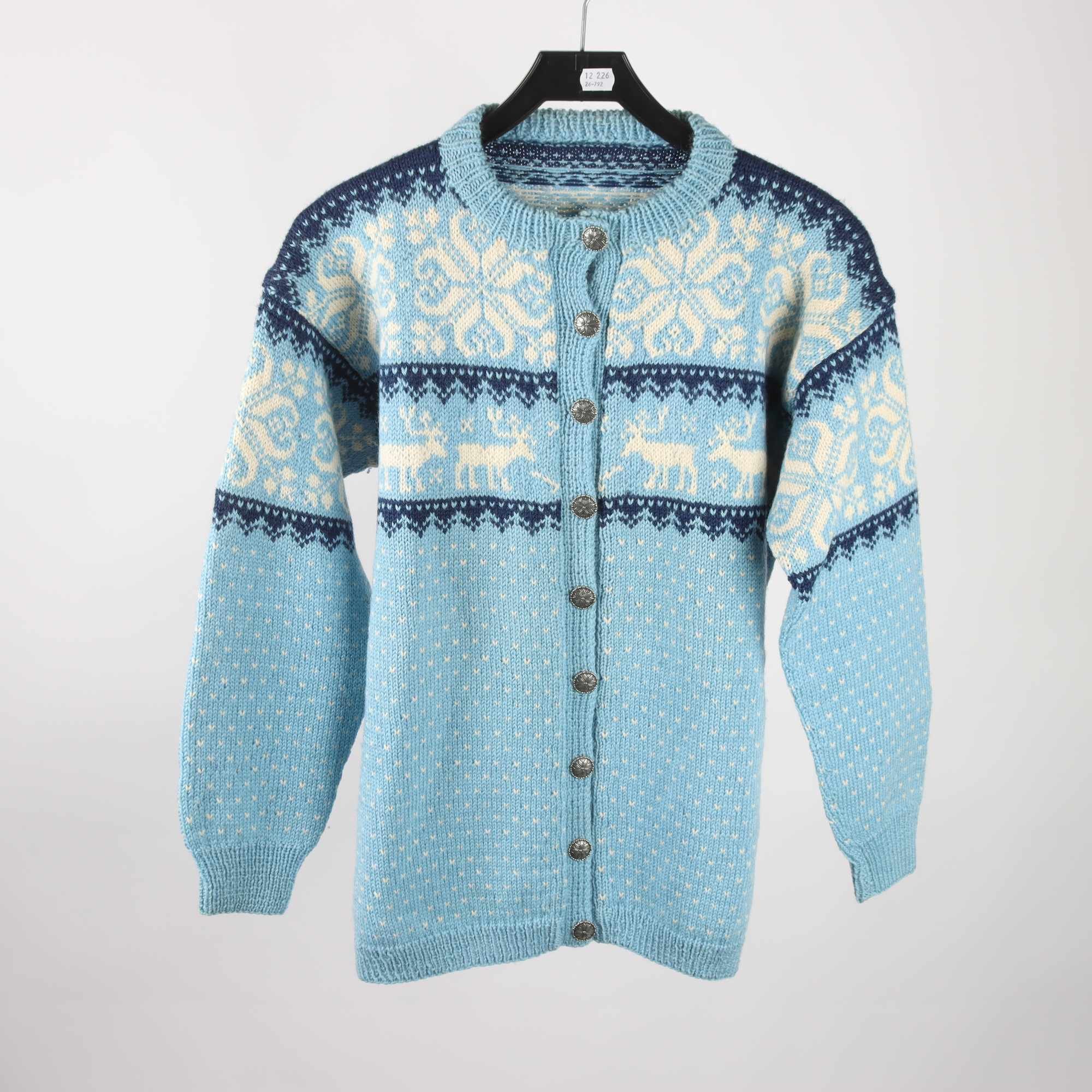 Handstickad kofta, stl. L