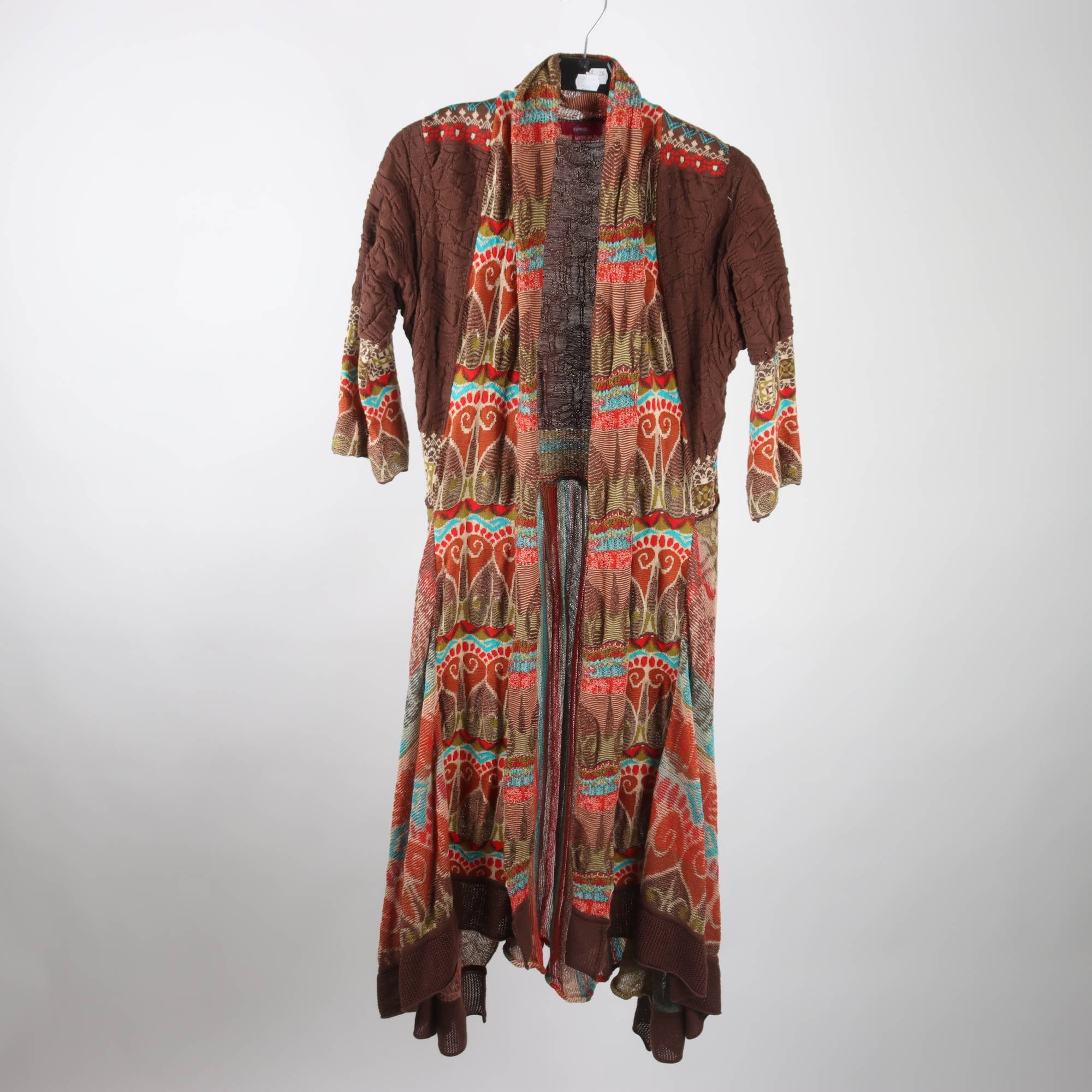 Kofta, Ivko, brun, blå, 100% bomull, stl. M.