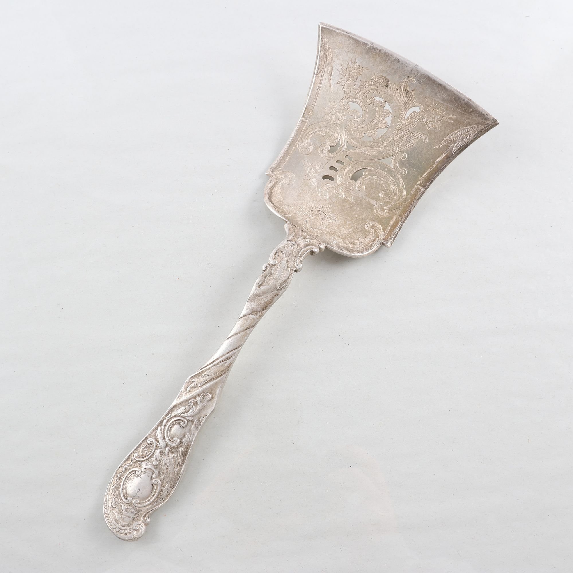 Serveringsspade, silver, P. Hertz, Köpenhamn, Danmark, 1893 framåt