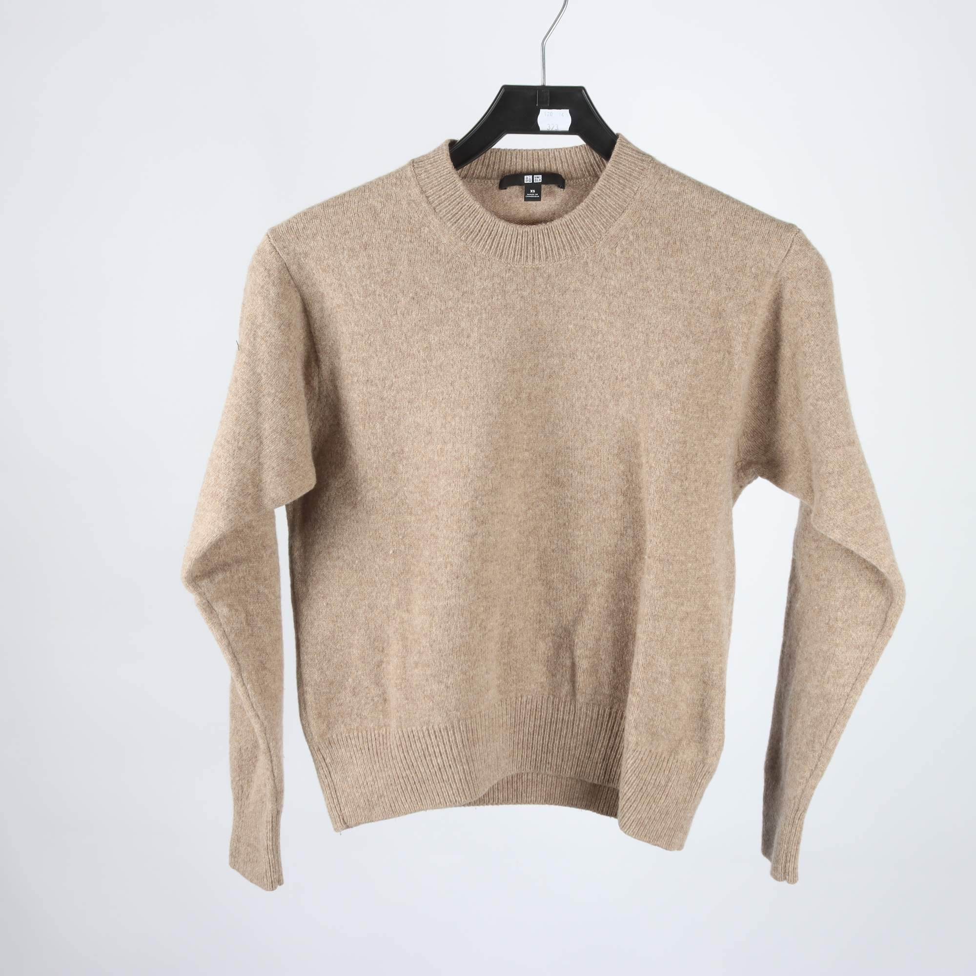 Tröja, Uniqlo, beige, 100% ull, stl. XS.