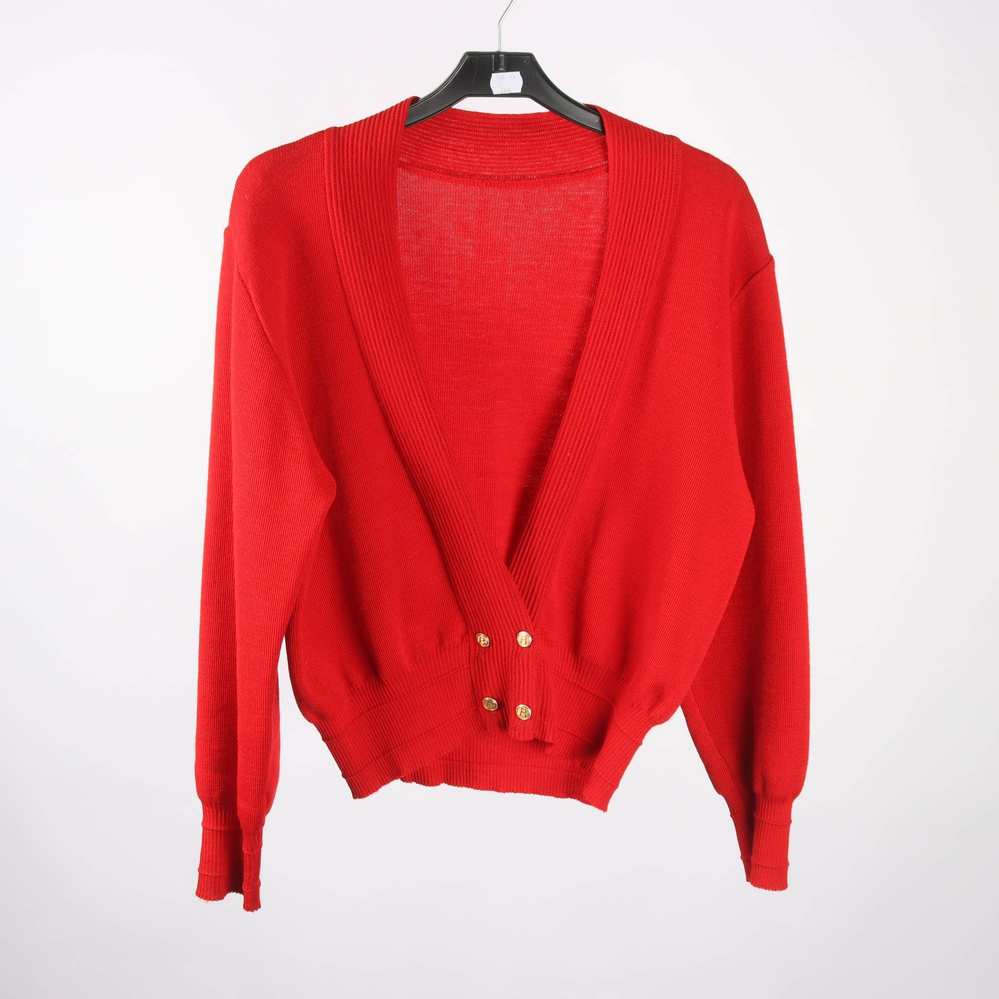 Tröja, Busnel, röd, 100% ull, stl. 40.