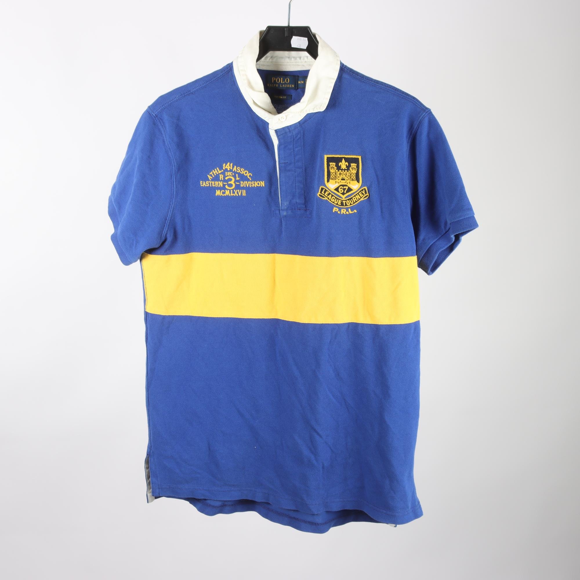 Pikètröja, Polo Ralph Lauren, blå, gul, stl. M