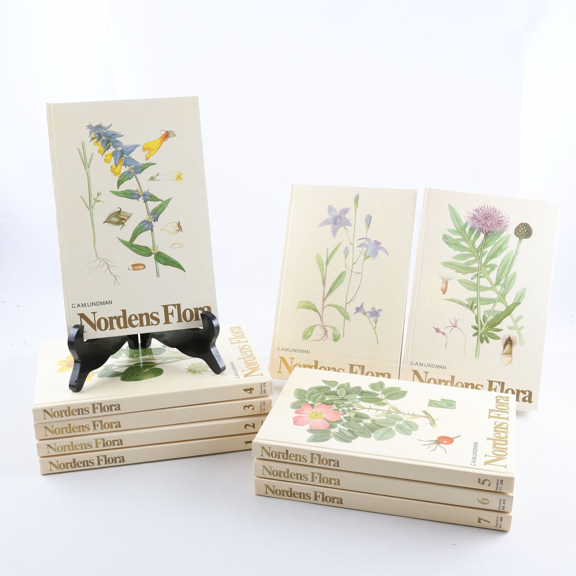 C.A.M. Lindman, Nordens flora, Vol. 1-10. Samfraktas ej.