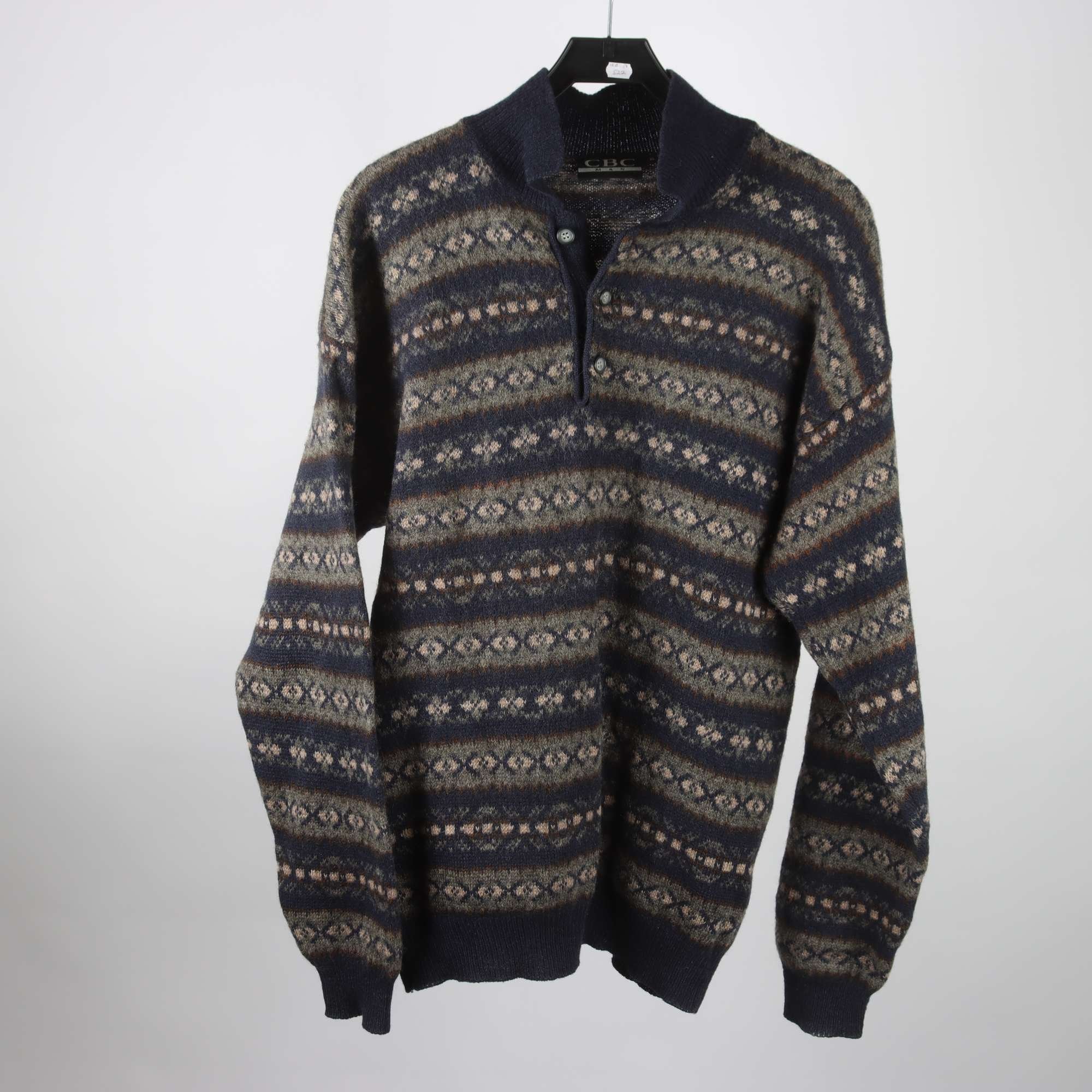 Tröja, CBC, blå, 100% ull, stl. XL.