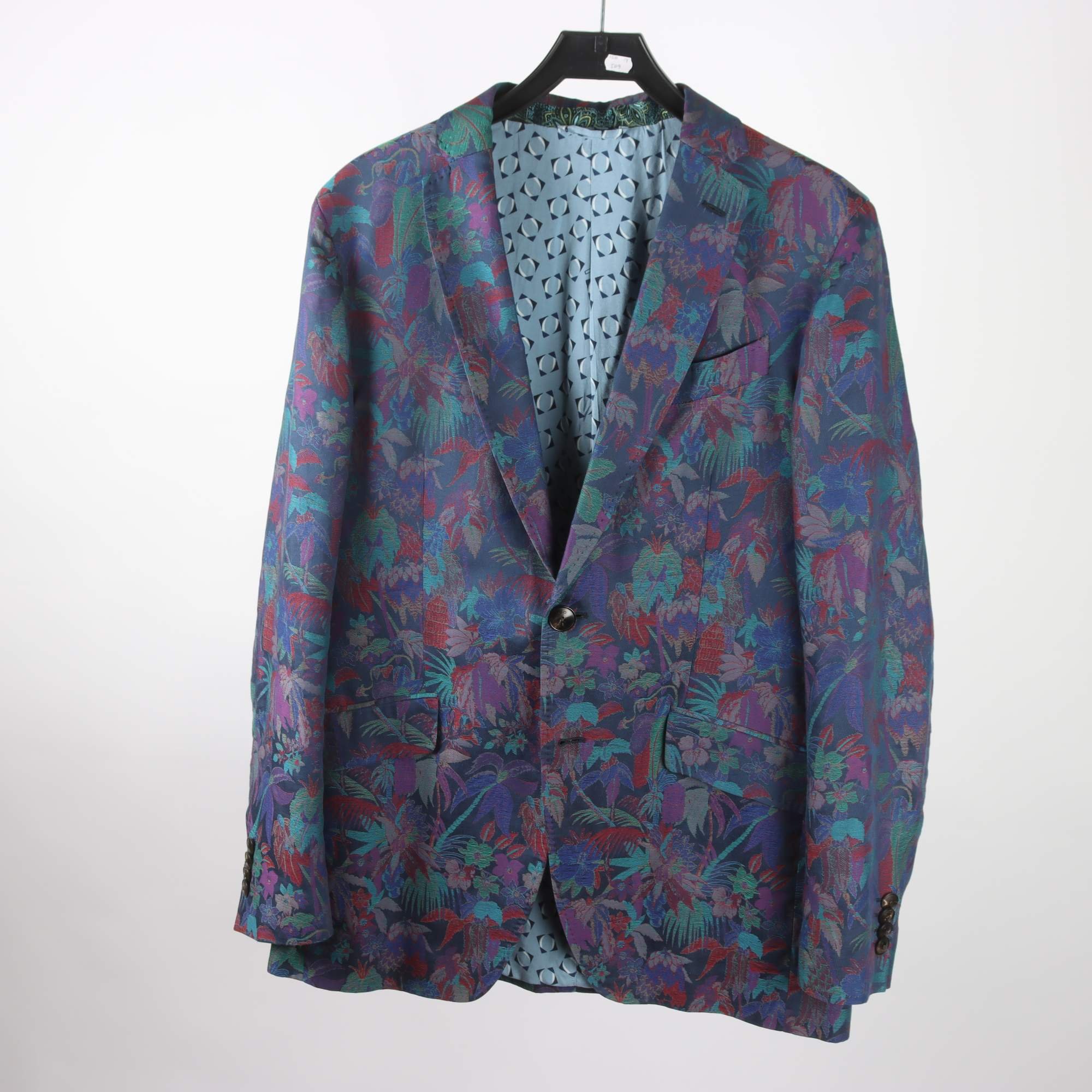 Kavaj, Etro, blå, lila, stl. 52.