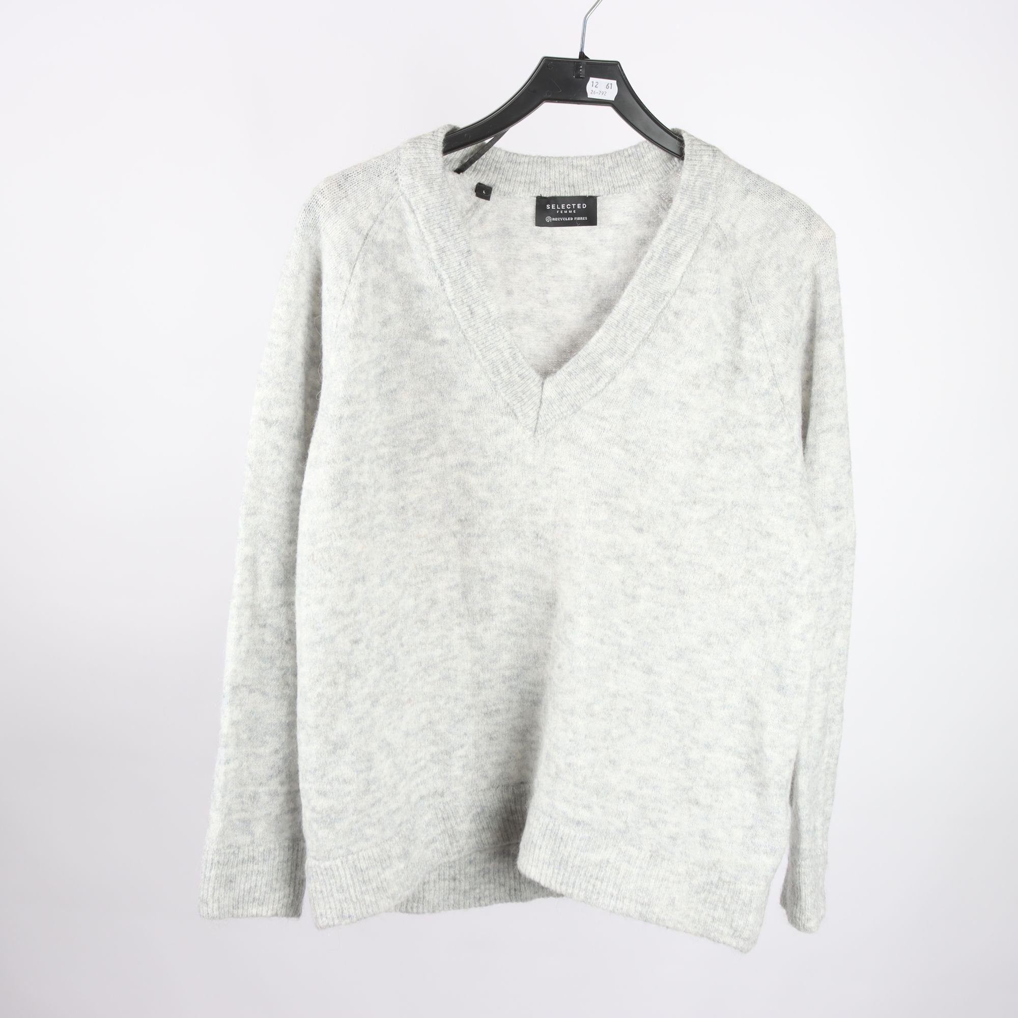 Stickad tröja, Selected Femme, alpacka- & ull blandning, stl. L