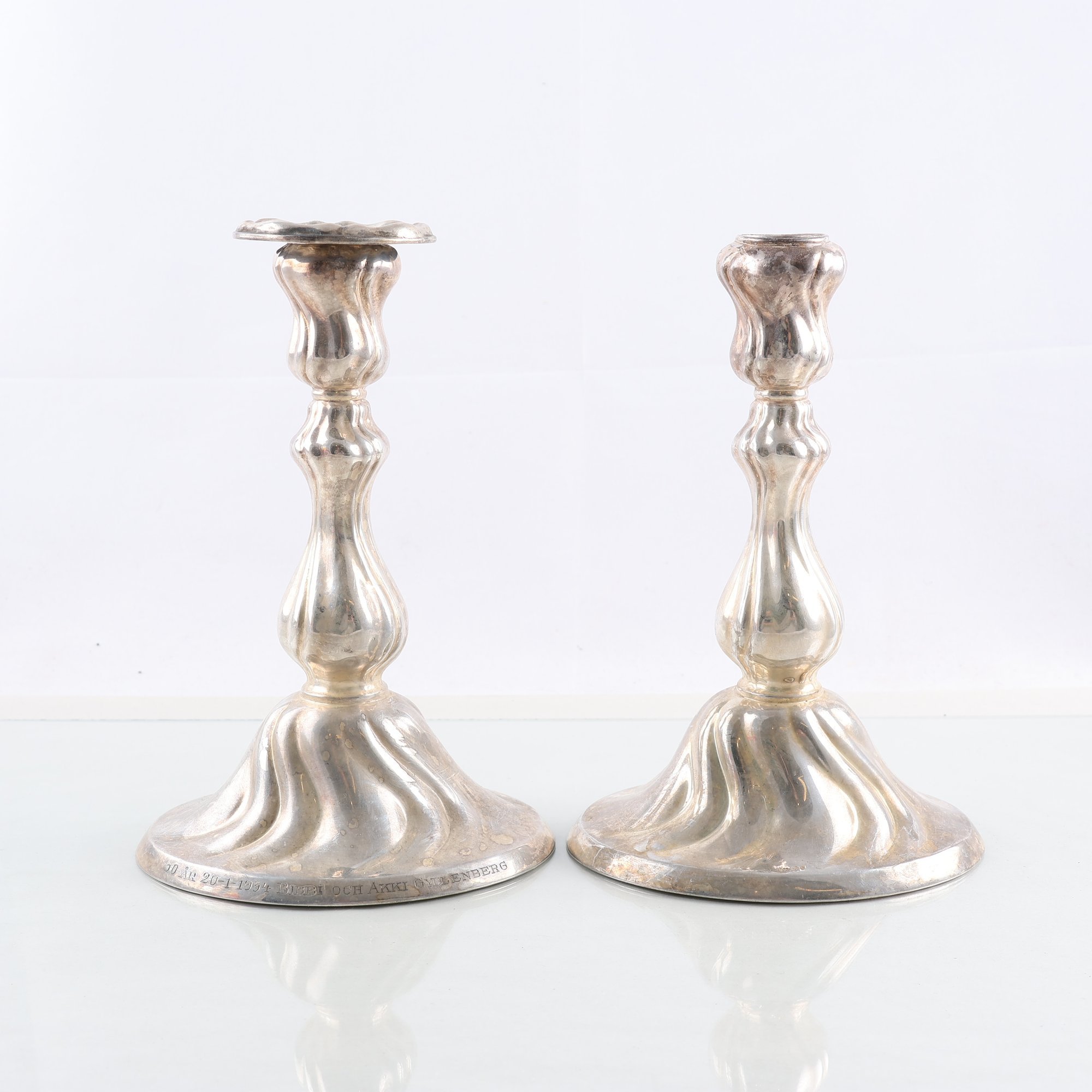 Ljusstakar, 2 st, silver 835