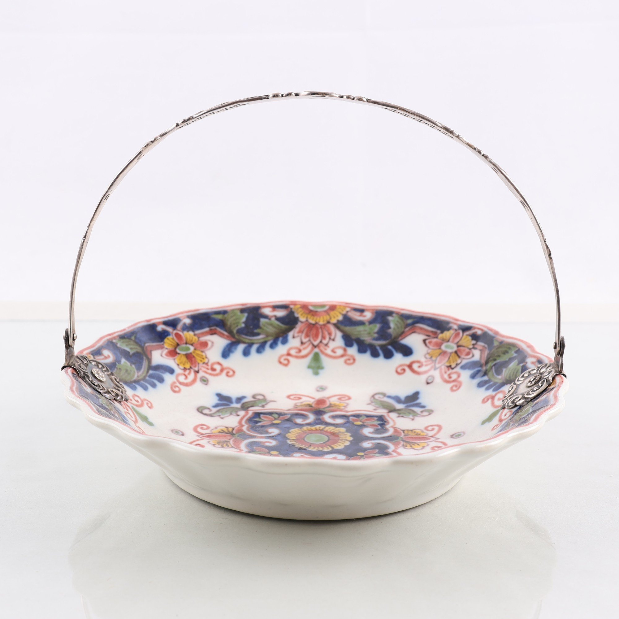 Fat med silverhandtag, Makkum, Holland, 1800/1900-tal