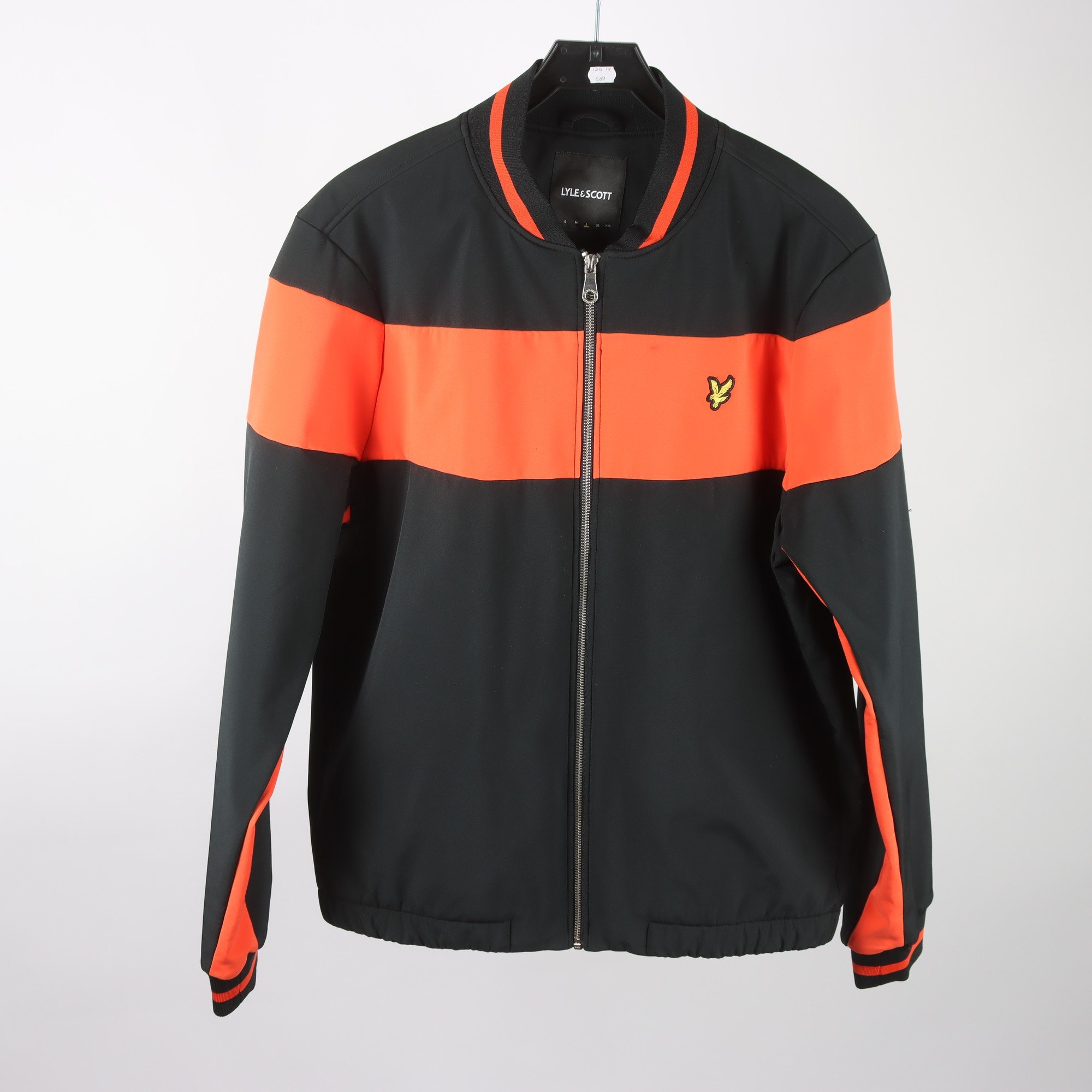 Sommarjacka, Lyle & Scott, svart, orange, stl. L.
