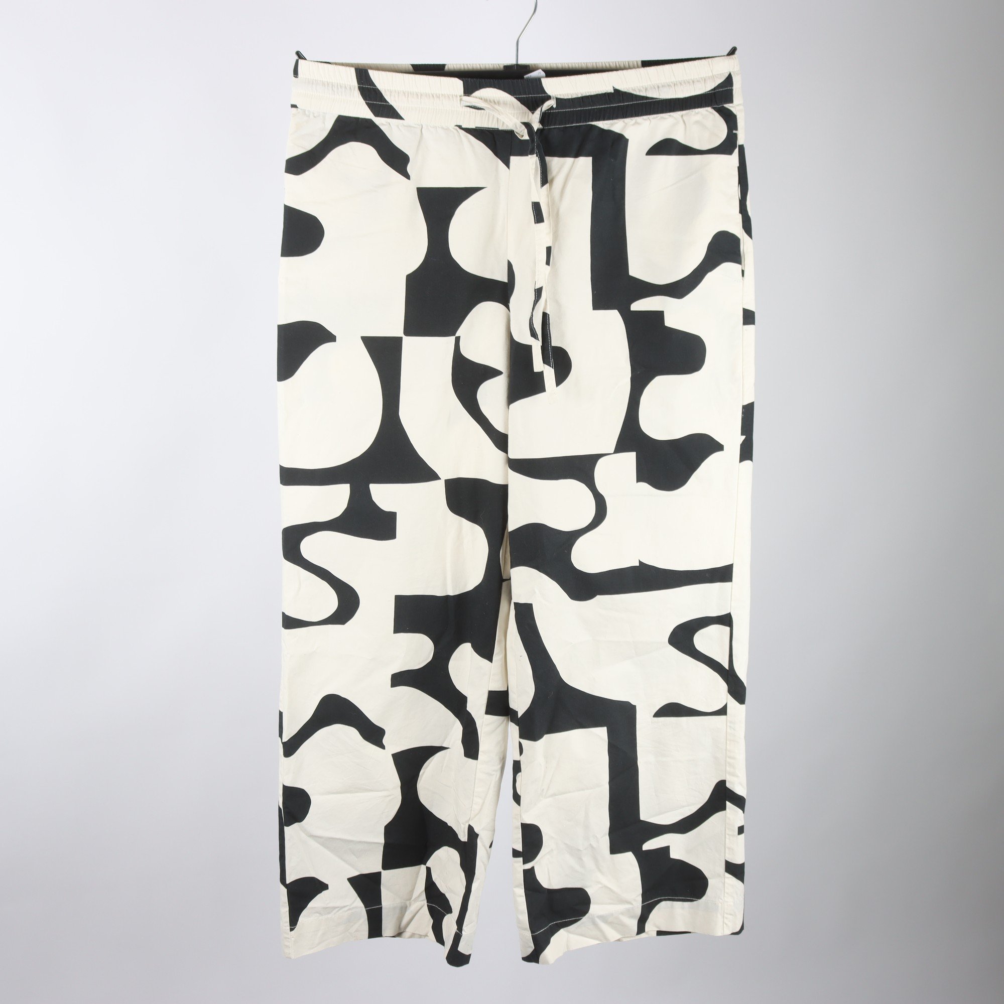 Byxor, Stockh LM, vit, svart, stl. S.