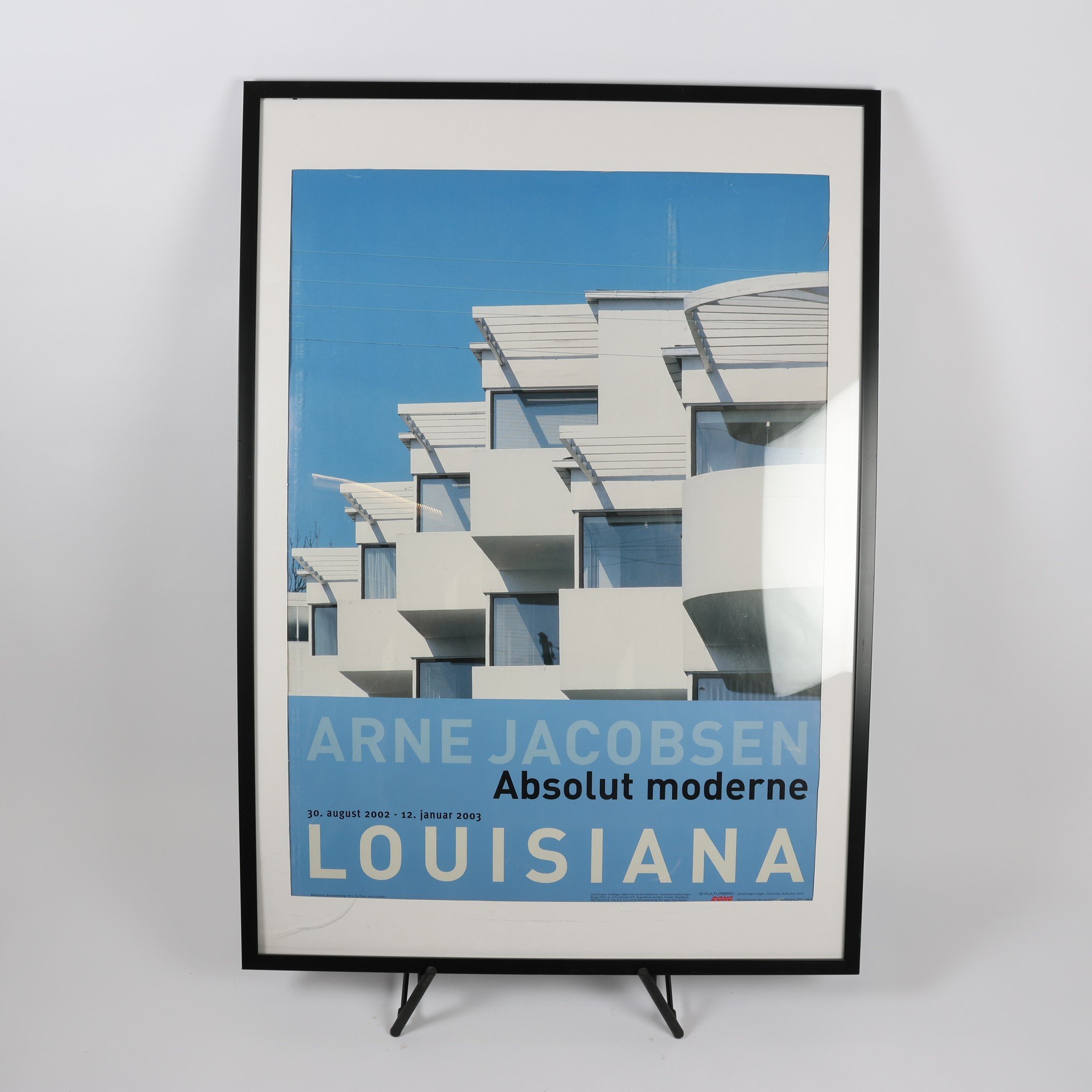 Utställningsaffisch, Absolut Moderne, Arne Jacobsen, Louisiana, 2003. Endast avh
