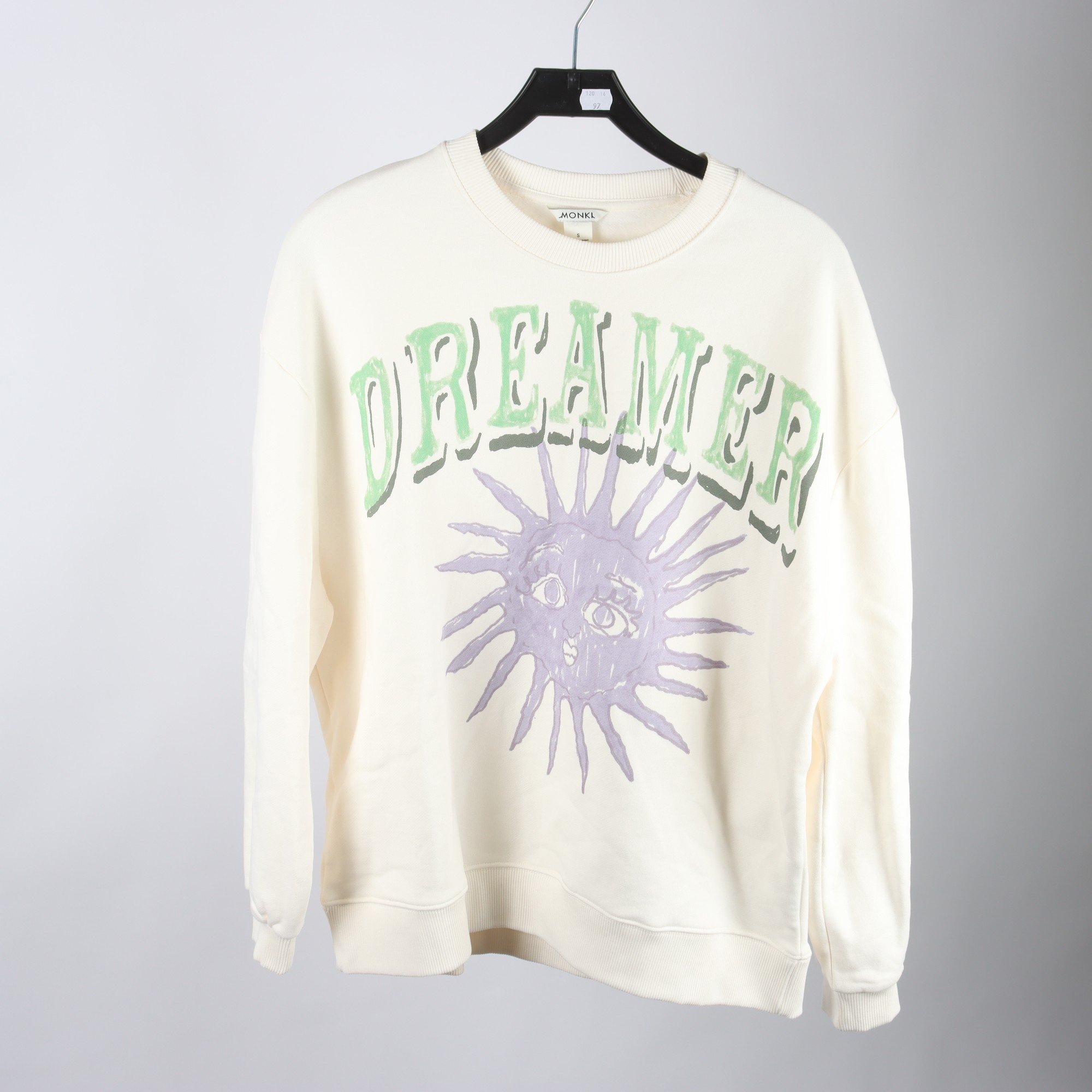 Sweatshirt, Monki, offwhite ,stl. S