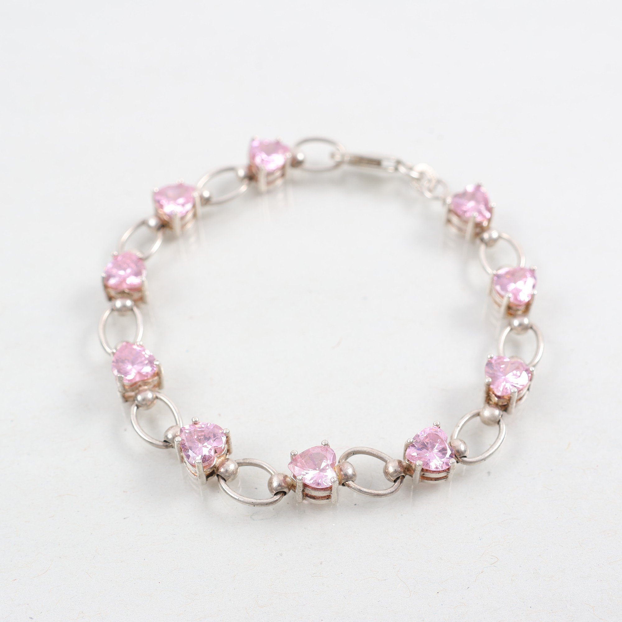 Armband, silver, cubic zirconia, stenar, brv: 10.4g