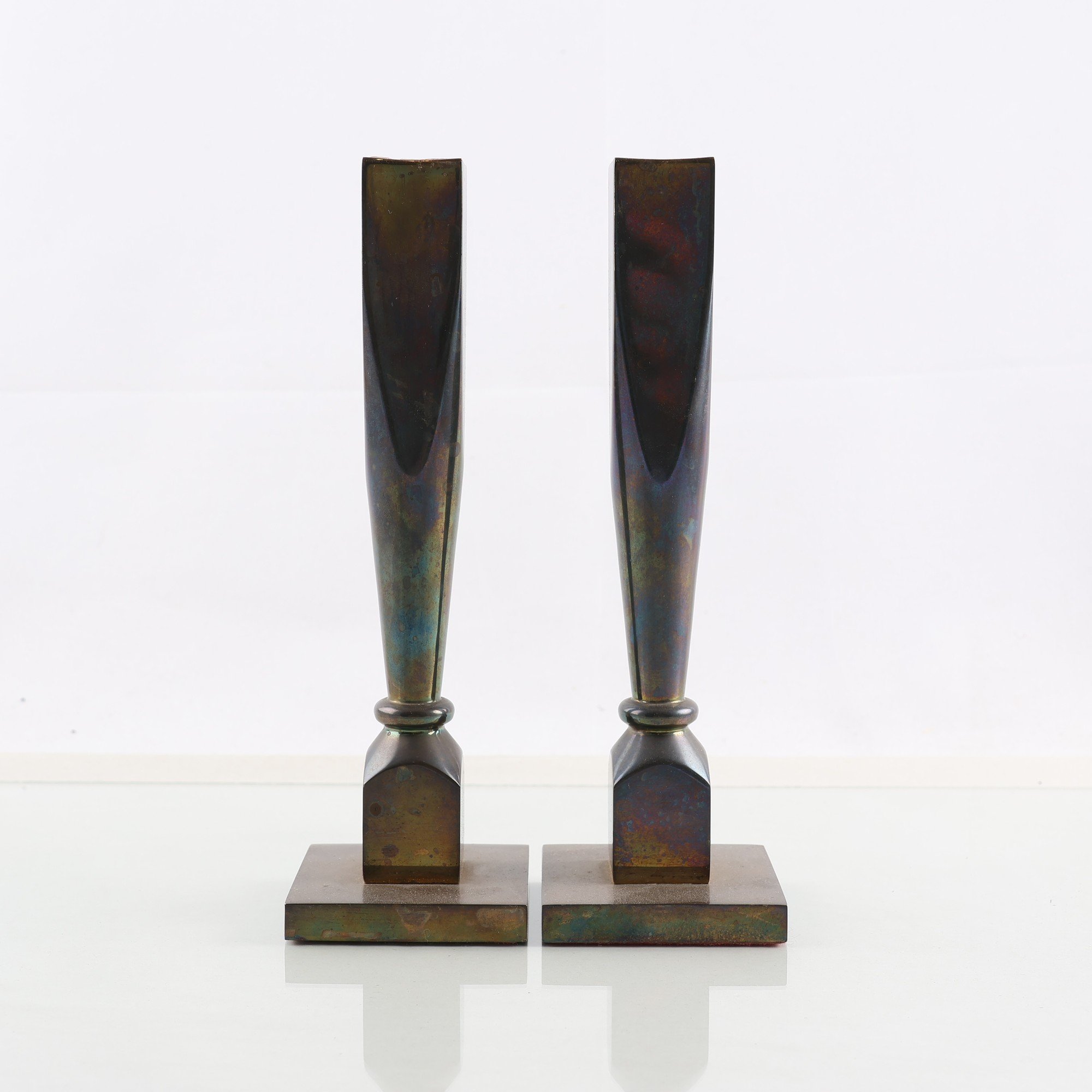 Ljusstakar, 1 par, mässing, GO Product AS, Norge, vintage