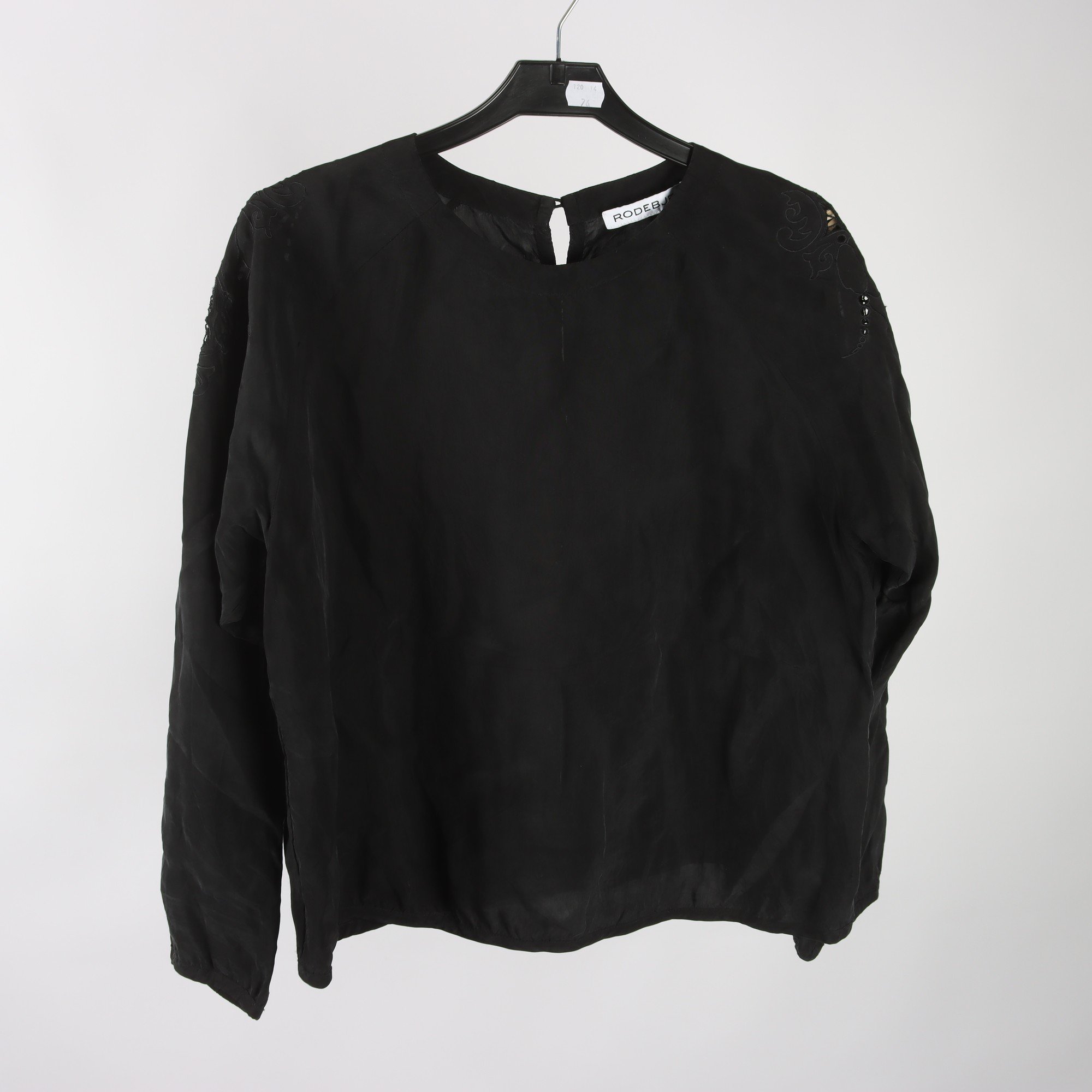Blus, Rodebjer, svart, stl. S