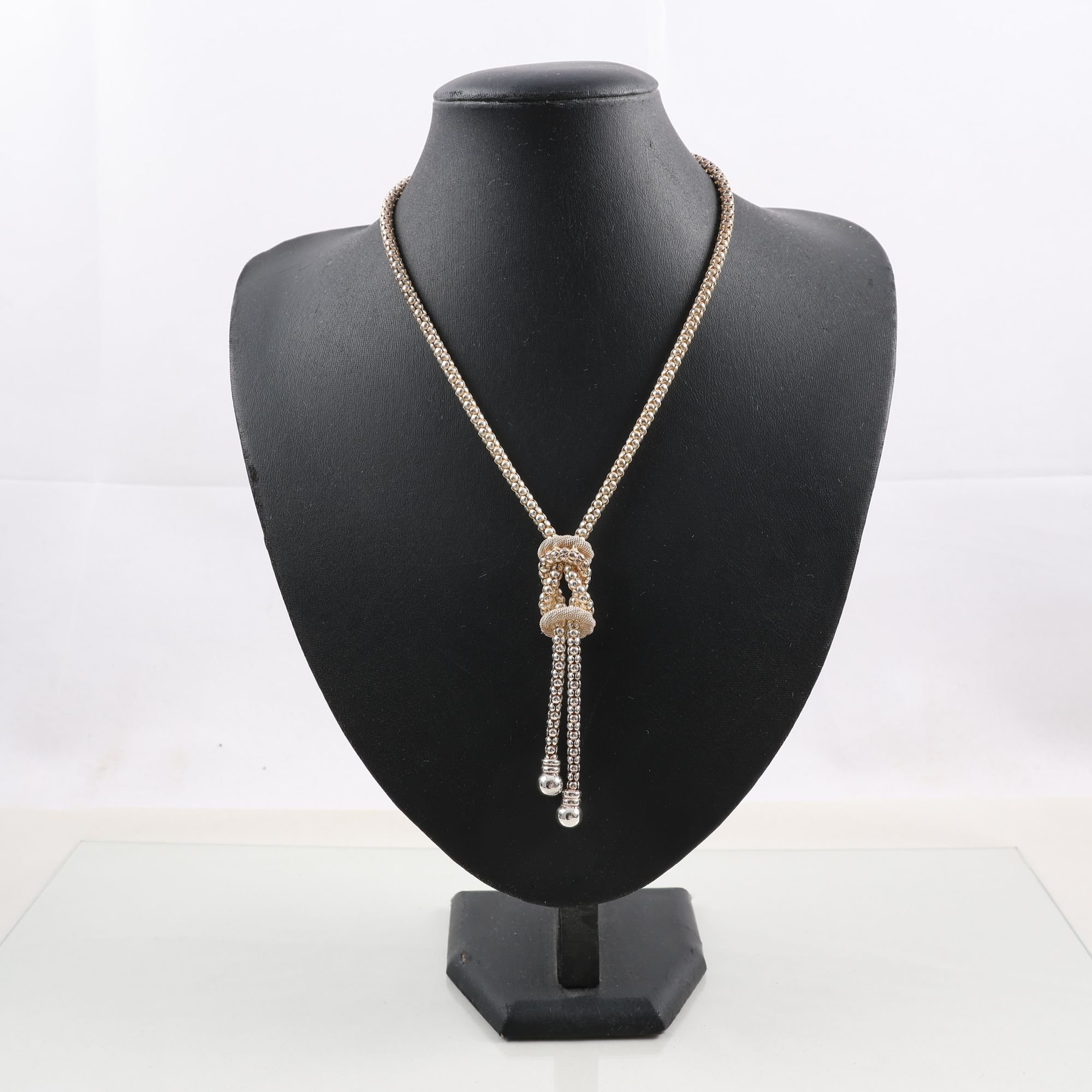 Halsband, collier, silver 925, knut, vintage, vikt: 22g