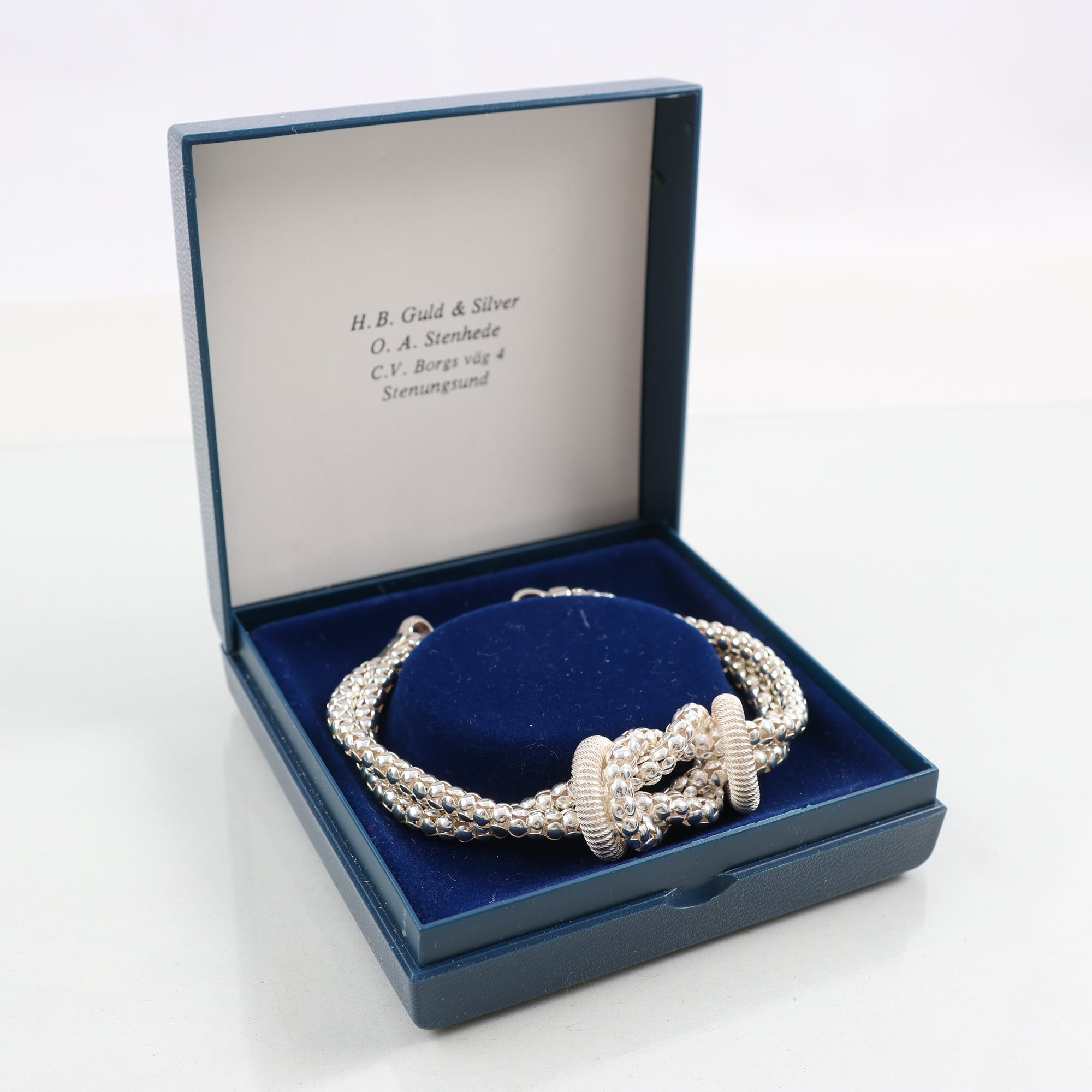 Armband, silver 925, knut, vintage, vikt: 17.1g