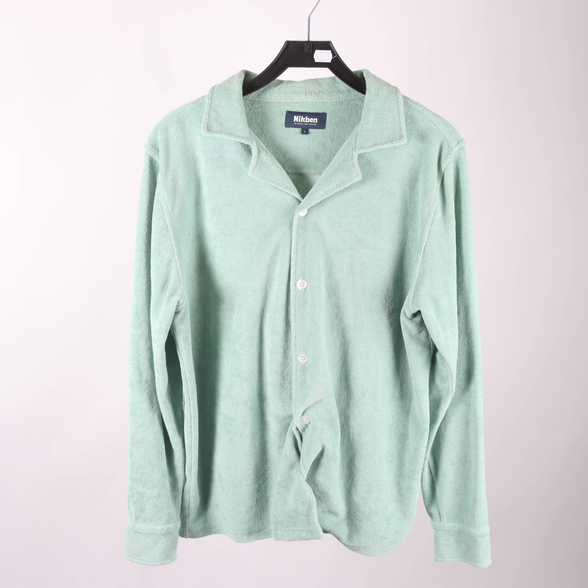 Skjorta/tröja, Nikben, grön, stl. L
