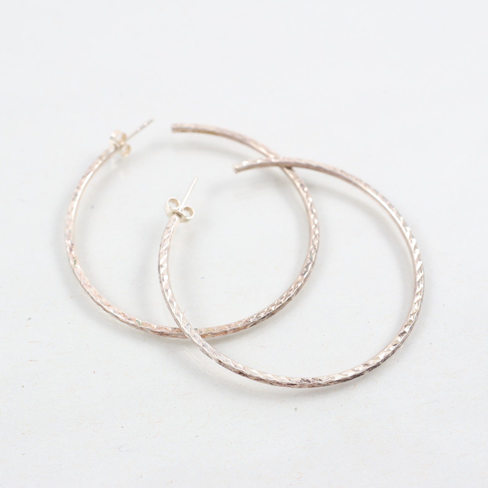 Örhängen, hoops, ringar, silver 925, vikt: 4g