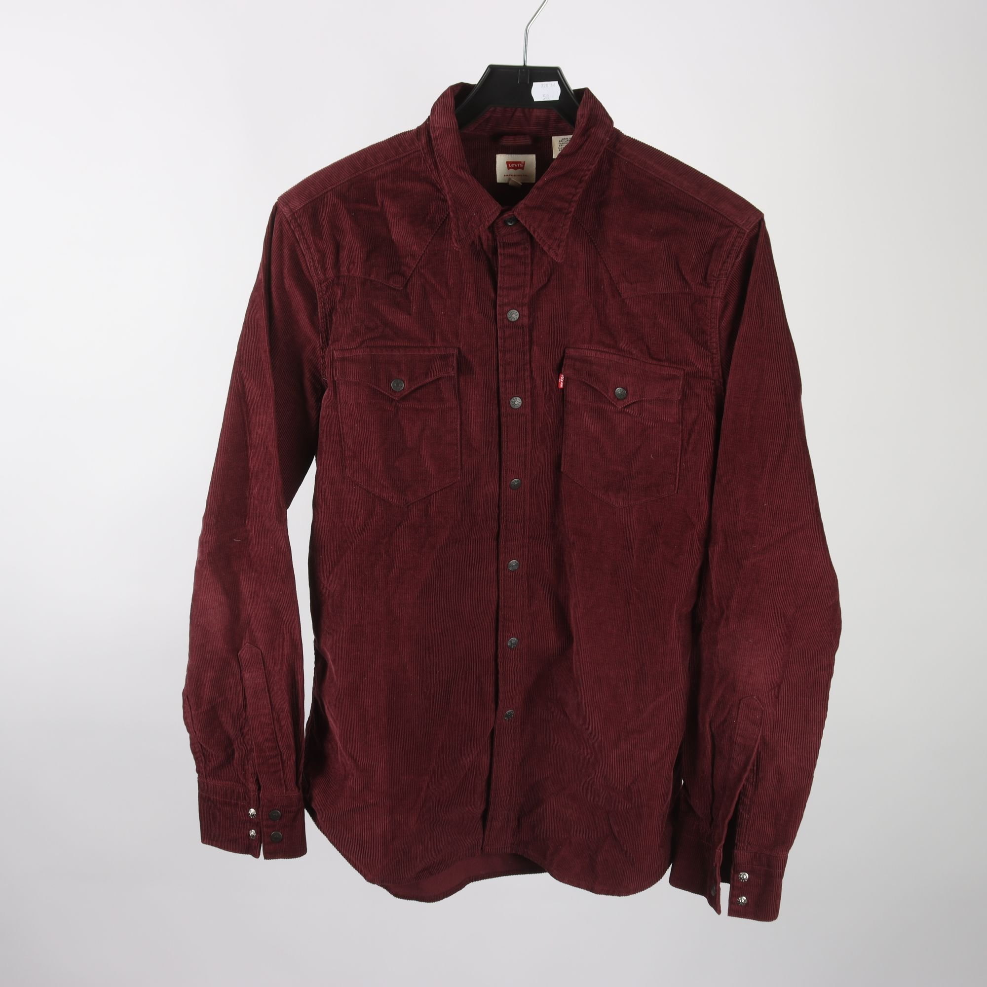 Manchesterskjorta, Levis, vinröd, stl. M