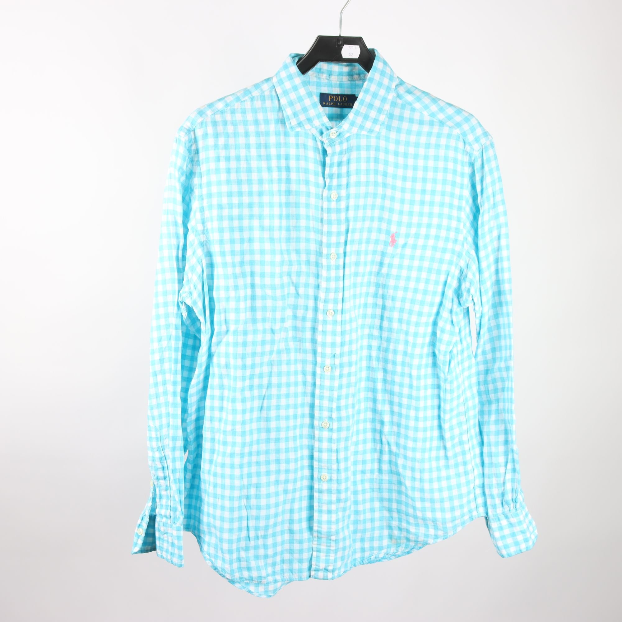 Skjorta, Polo Ralph lauren, blå, vit, rutig, stl. L