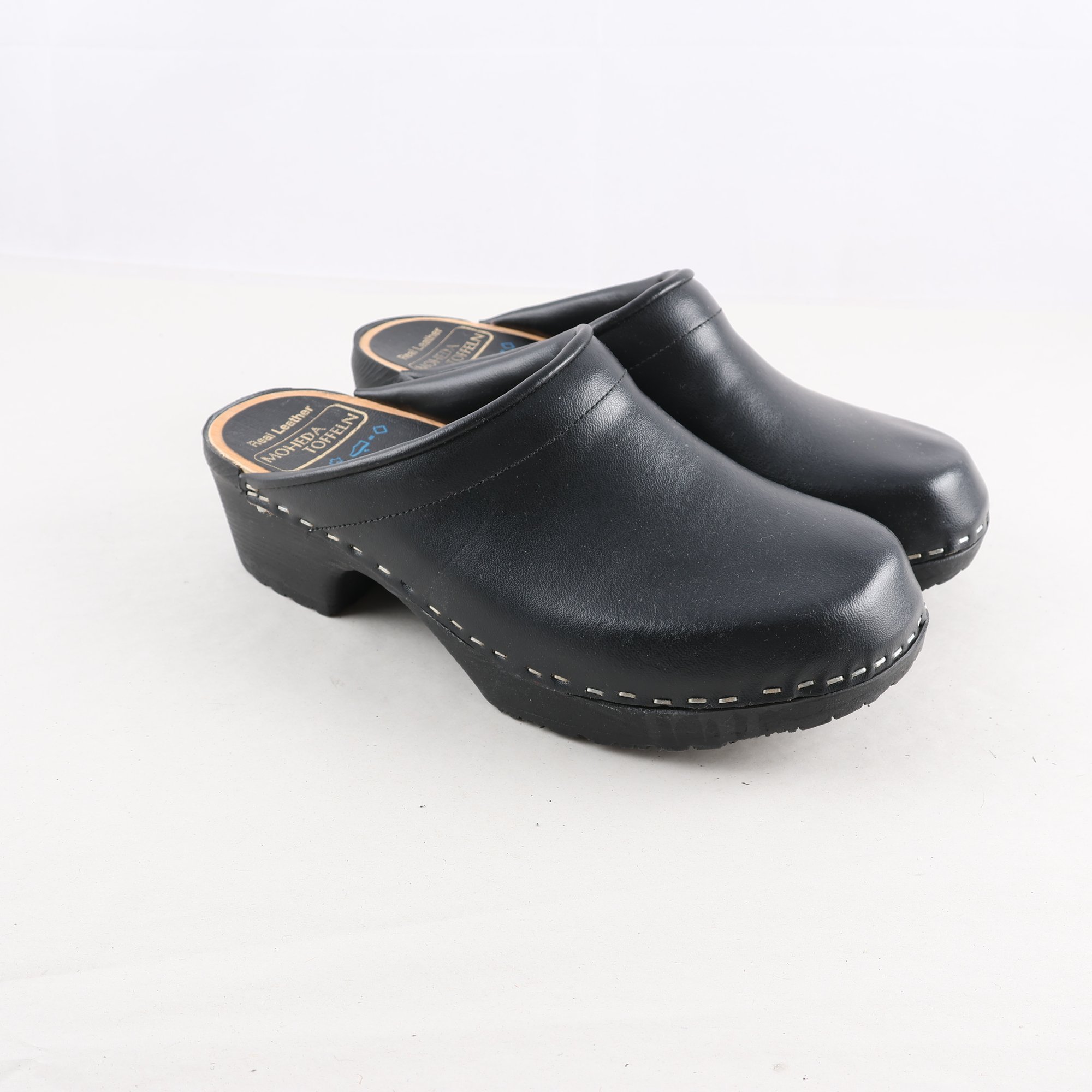 Träskor, Moheda Toffeln, läder, stl. 39