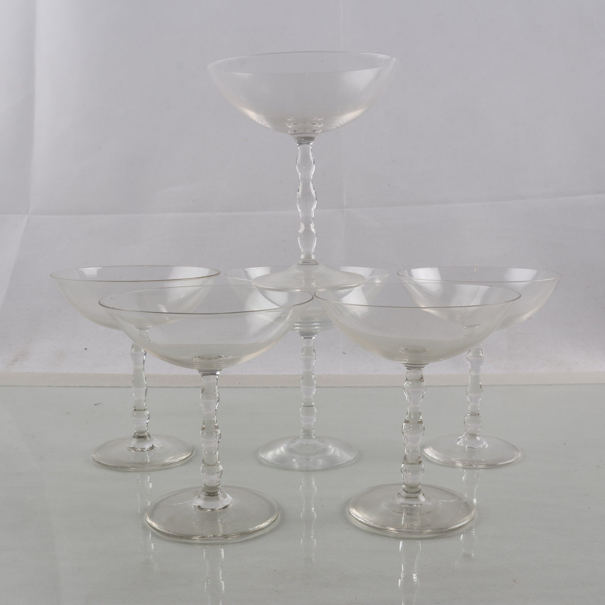 Likörglas, Stork, Simon Gate, Orrefors/Sandvik, 7 st. Samfraktas ej.