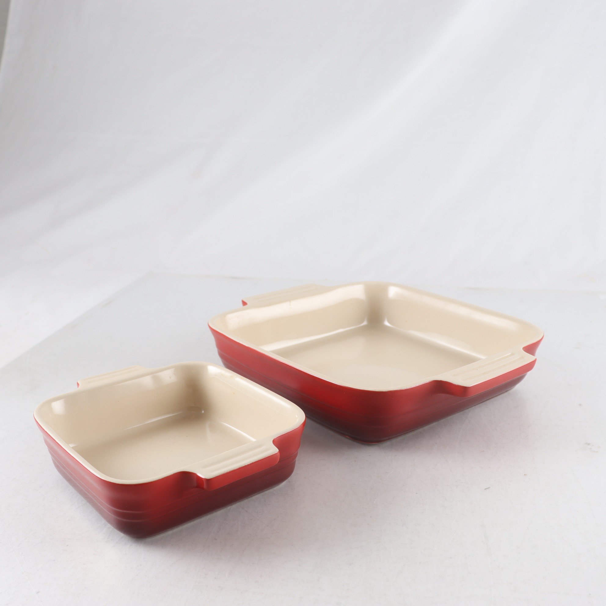 Ugnsformar, Le Creuset, emaljerat stengods. Samfraktas ej.