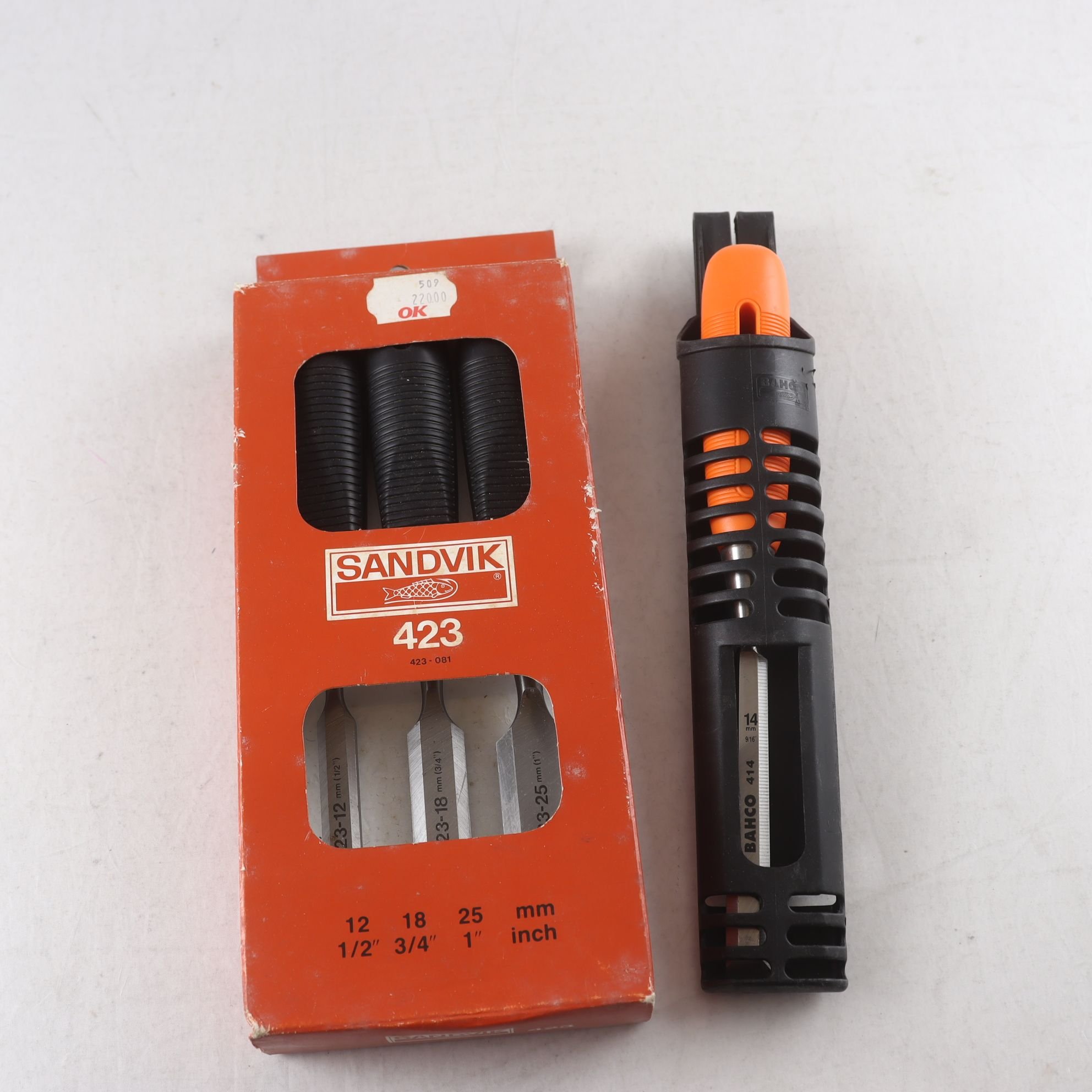 Verktyg, Stämjärn, sandvik och bahco, 4st.