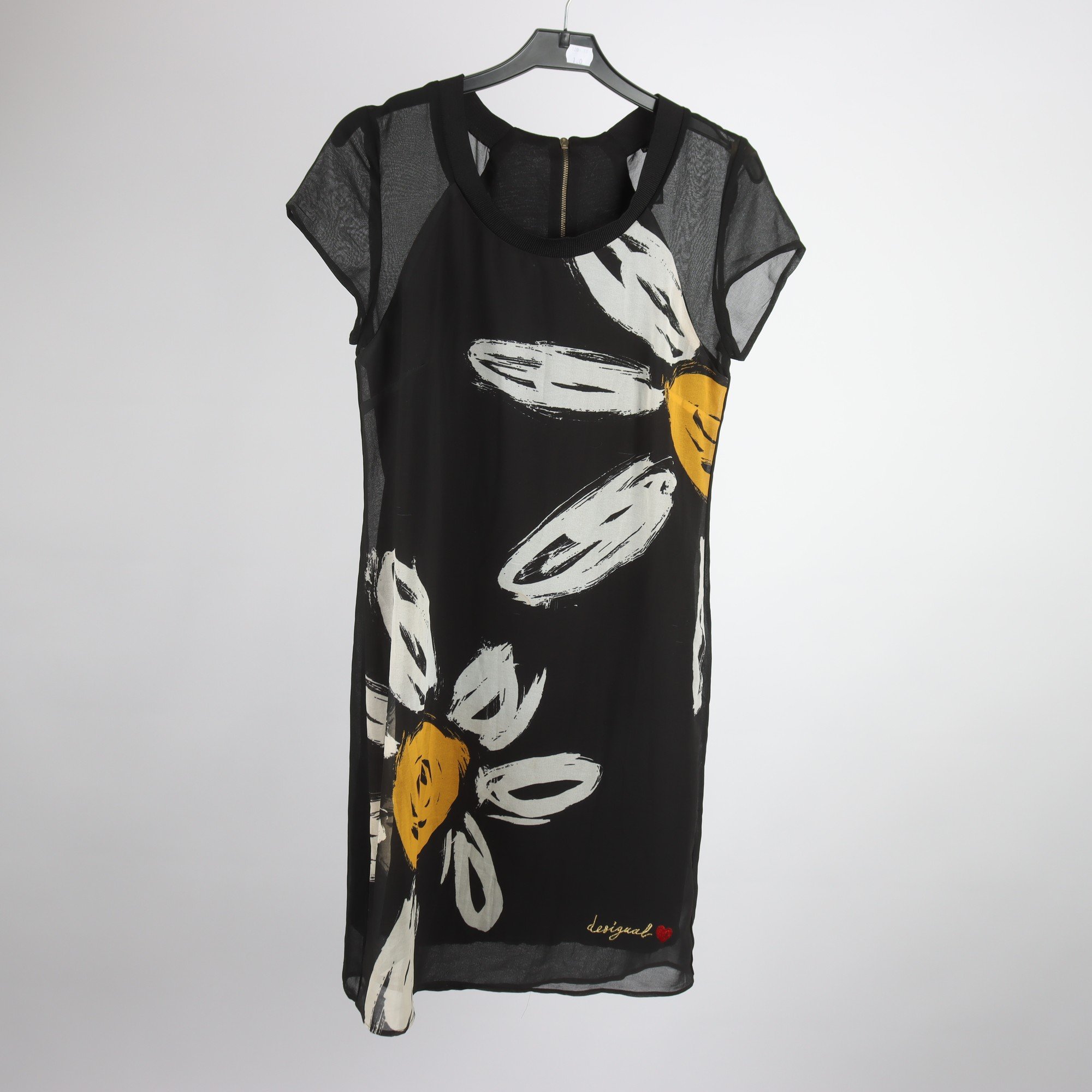 Klänning, Desigual, svart, mönstrad, stl. S