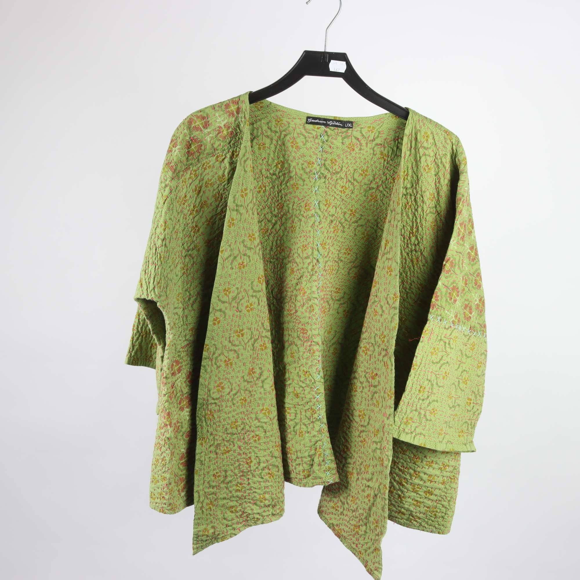 Öppen blus/kimono, Gudrun Sjödèn, grön, stl. L/XL