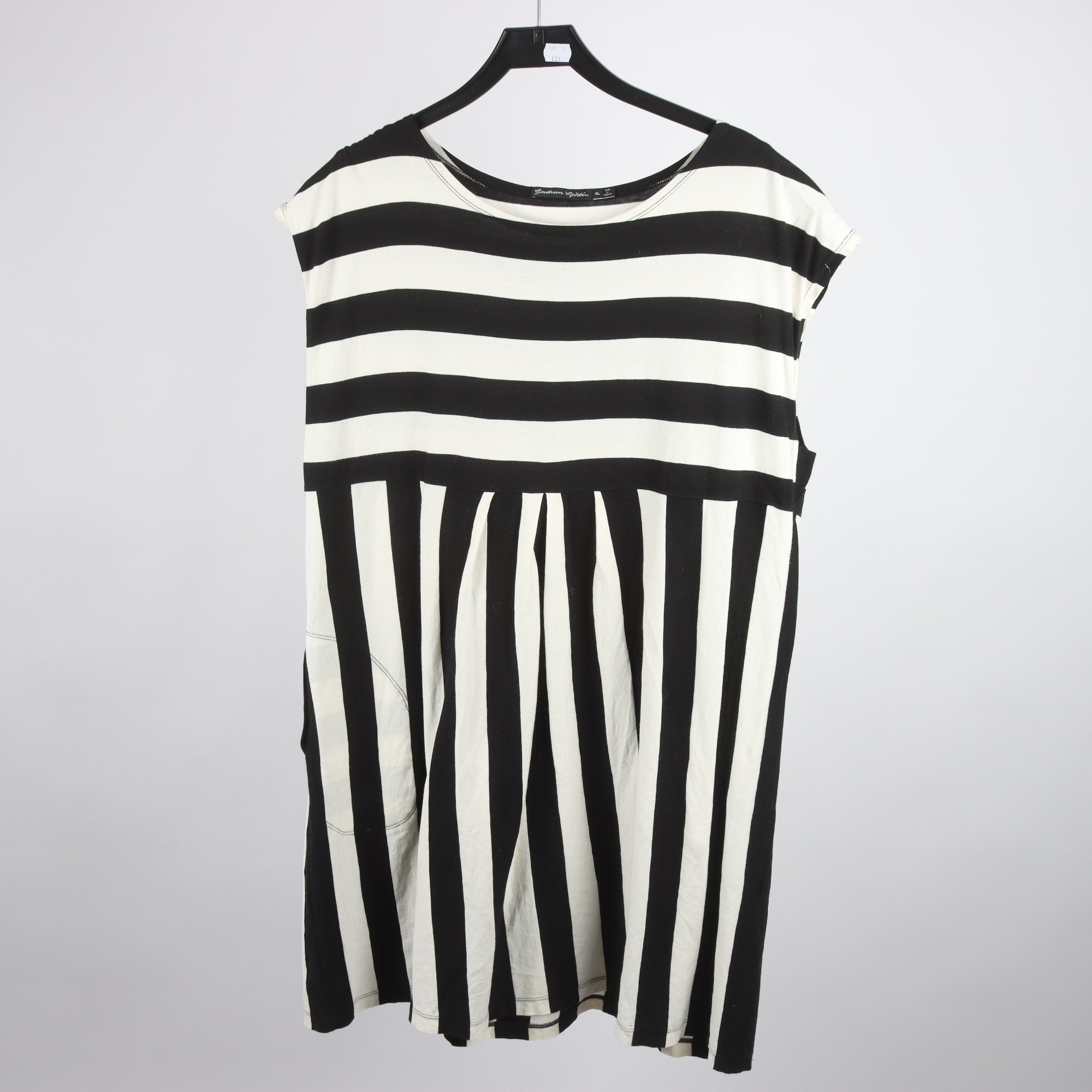 Klänning, Gudrun Sjödèn, svart, vit, randig, stl. XL