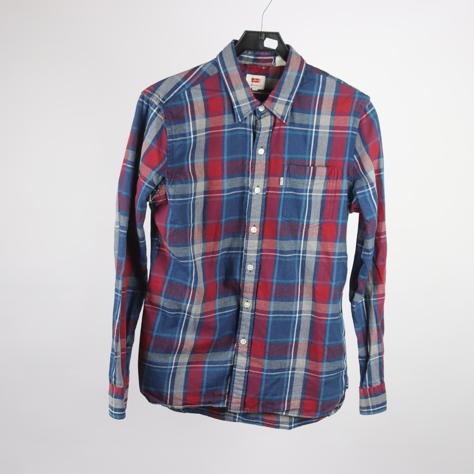 Skjorta, Levis, blå, röd, rutig, stl. S