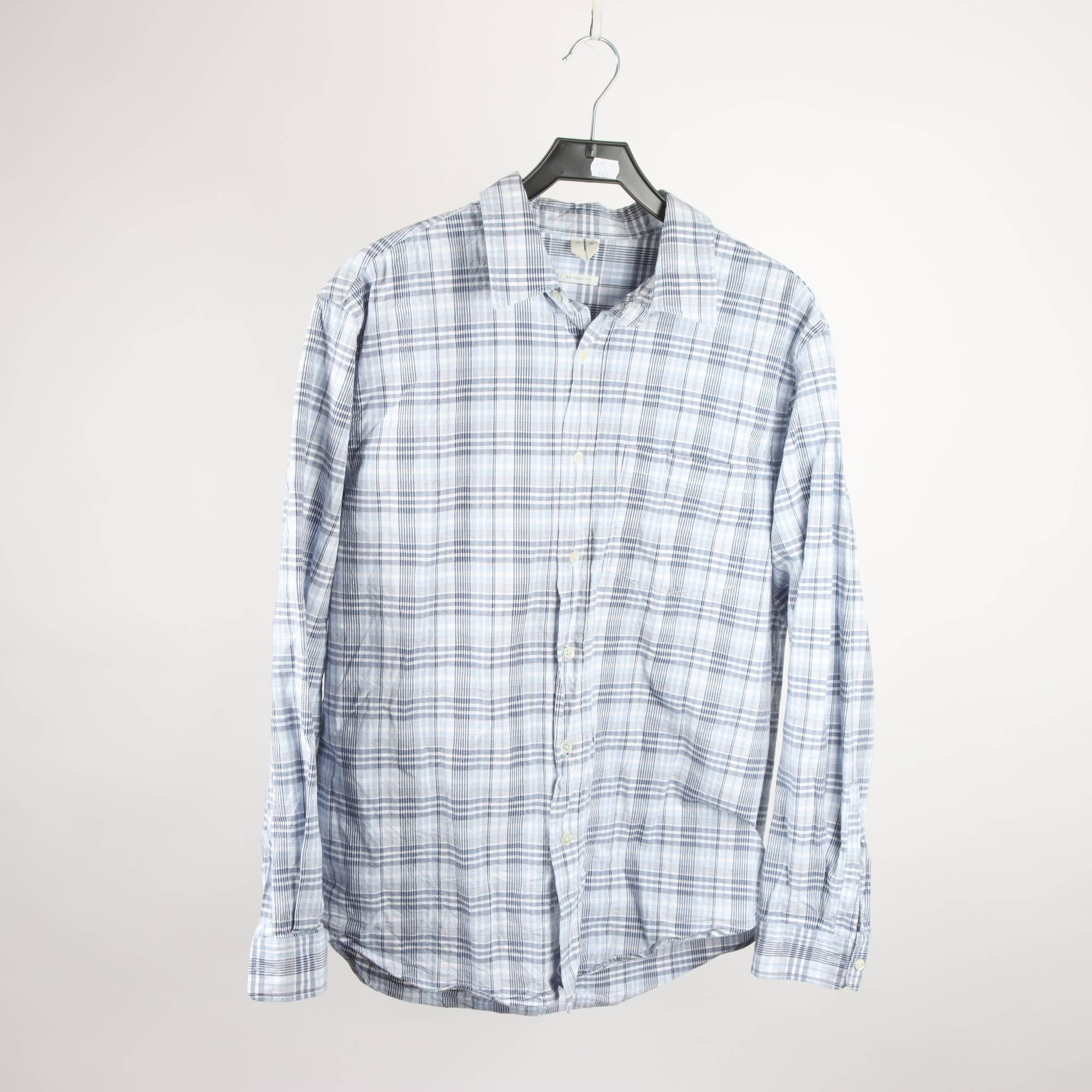 Skjorta, Arket, blå, vit, rutig, stl. 48