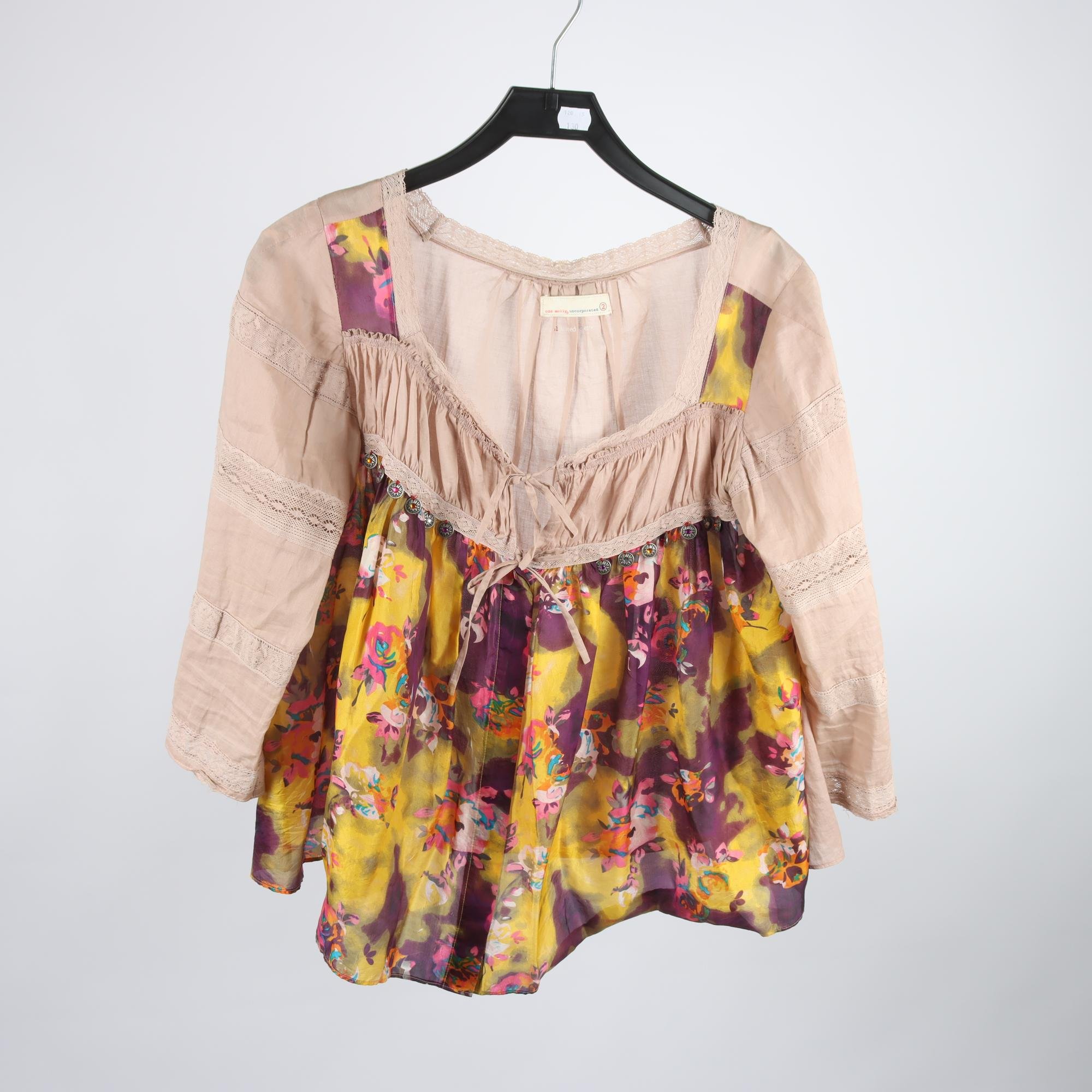 Blus, Odd Molly, beige, mönstrad, stl. 2 (M)