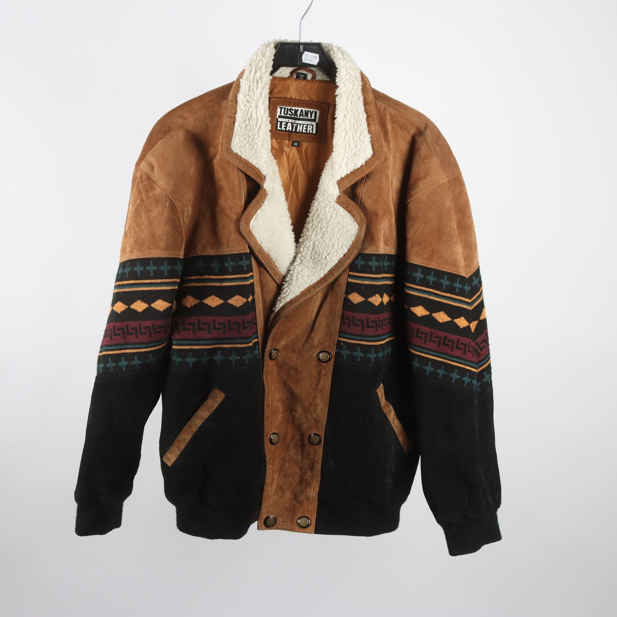 Mockajacka, Tuskany, vintage, 100% läder, stl. M