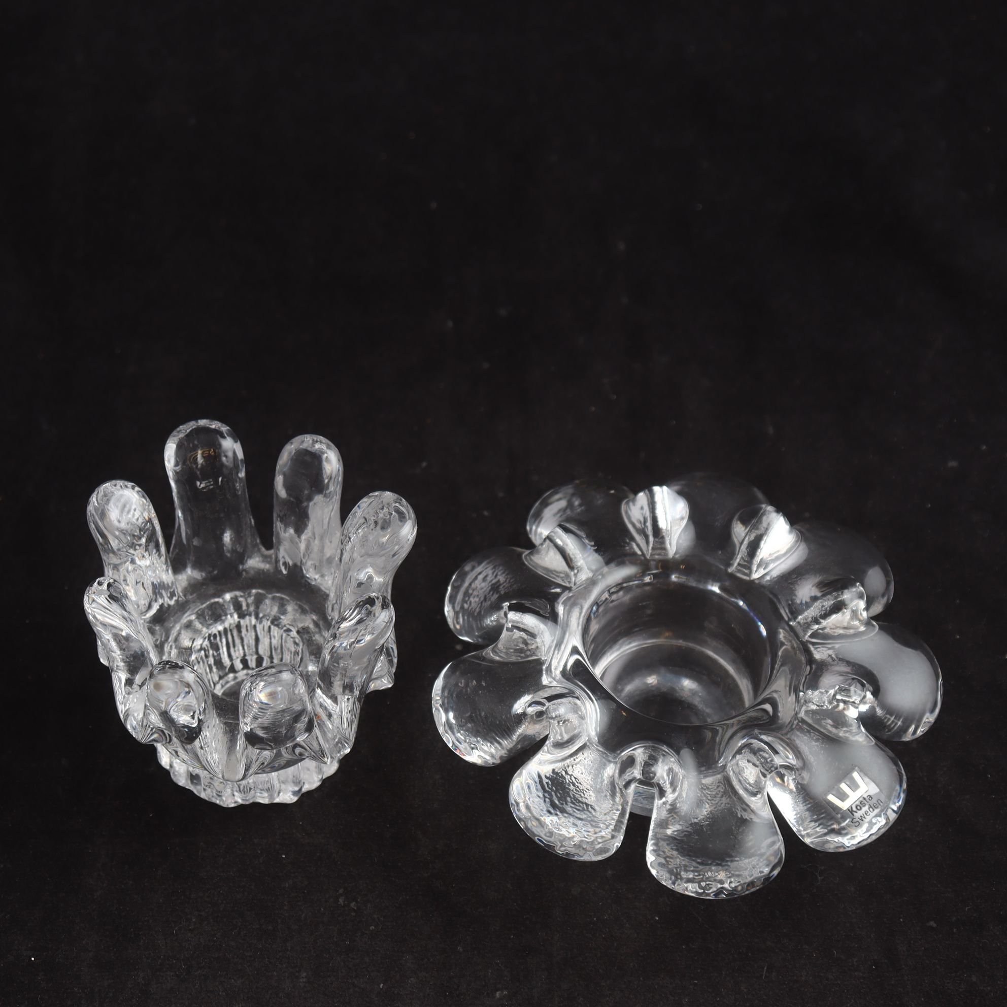 Ljuslyktor, Kosta boda, göran Wärff, ’krinolin’ & ’sunflower.