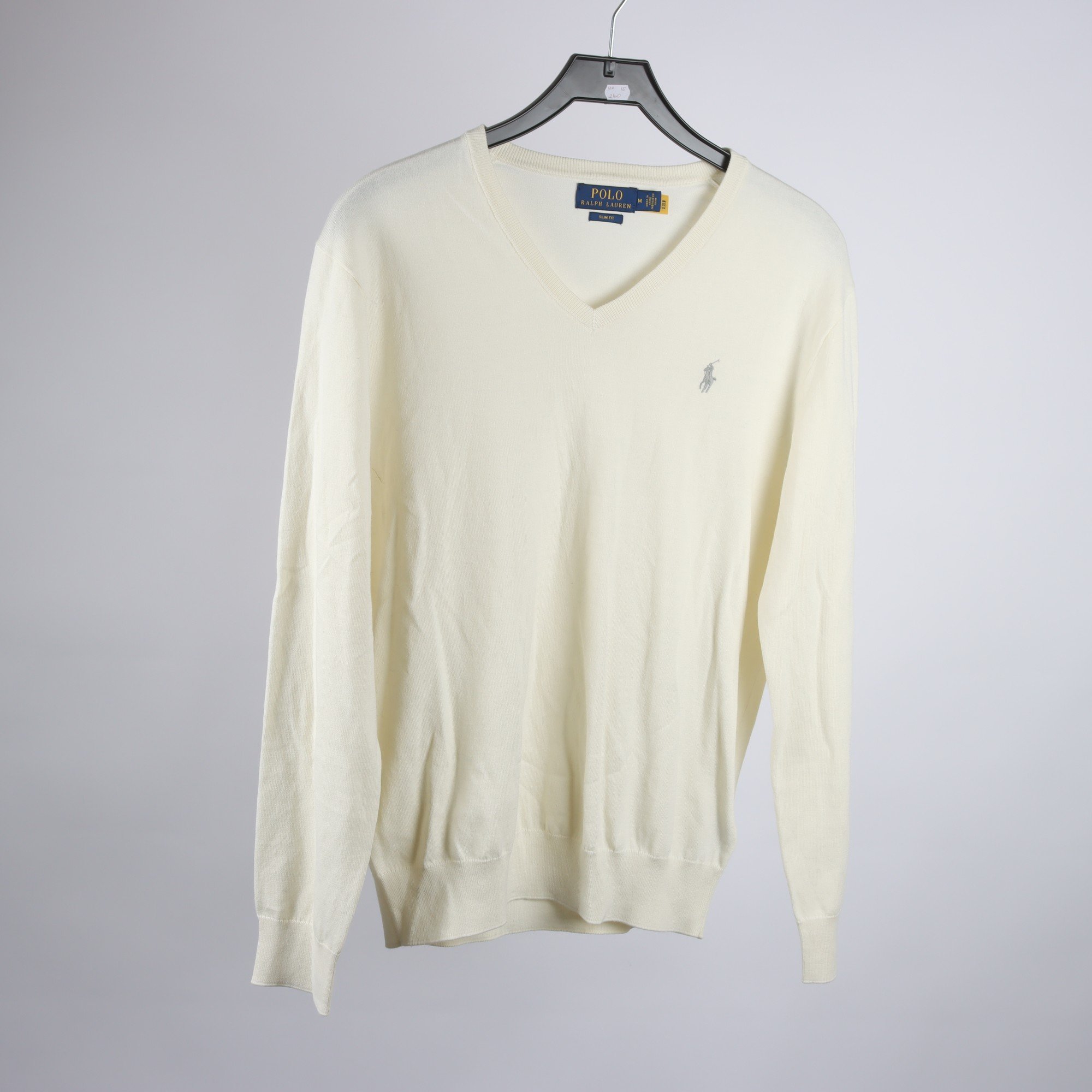 Tröja, Polo Ralph Lauren, vit, slim fit, stl. M.