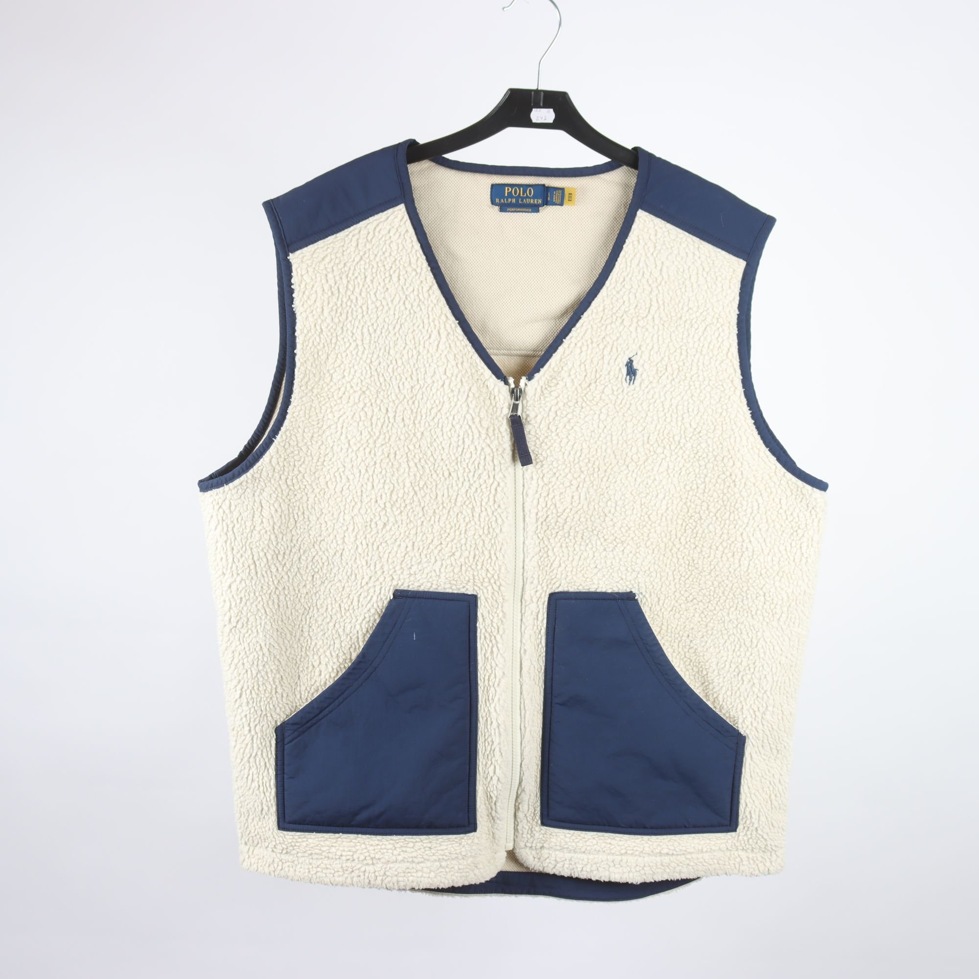 Väst, Polo Ralph Lauren, blå, beige, pile, stl. L.
